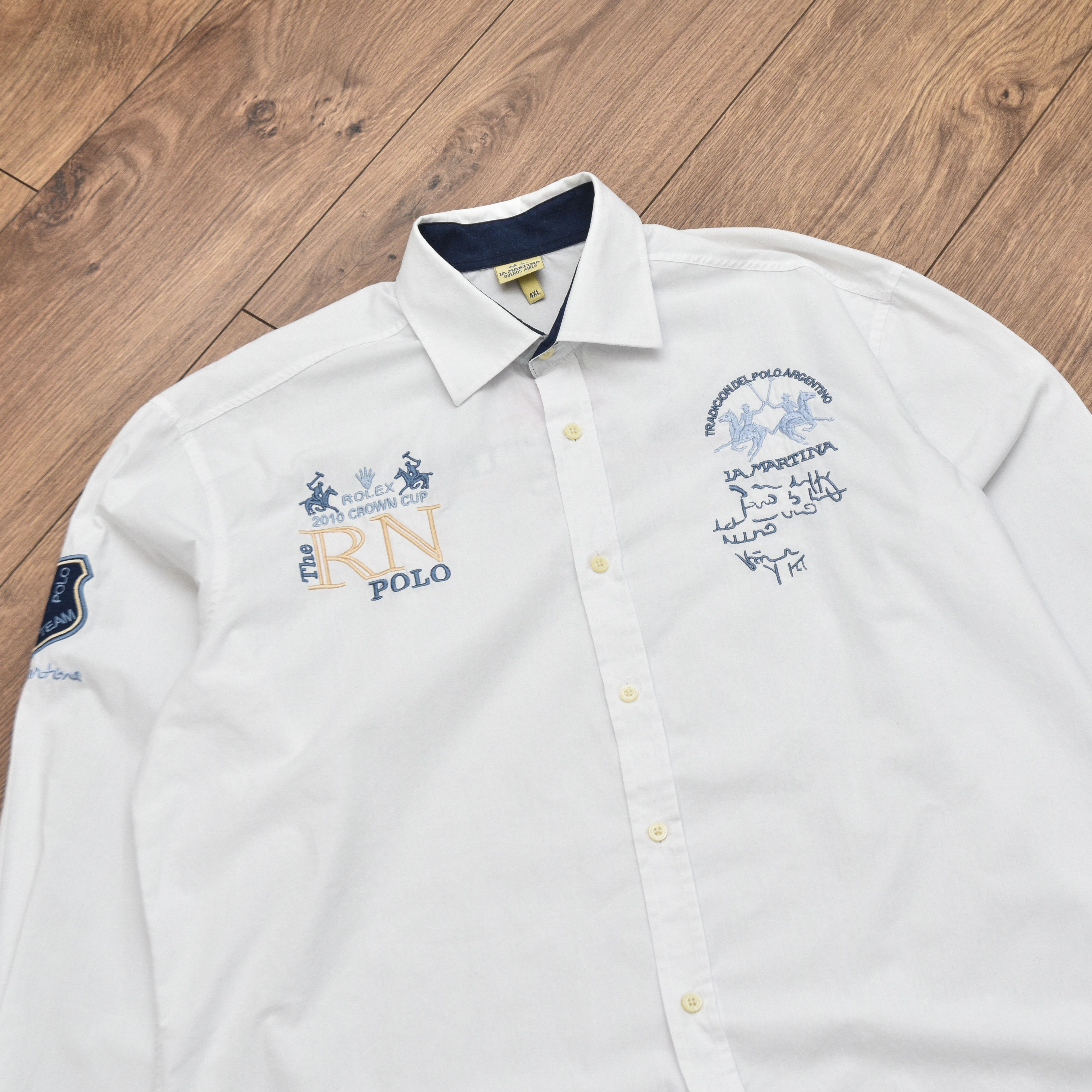 La Martina La Martina Rolex Crown Cup 2010 Polo Shirt White 4XL Size US XXL / EU 58 / 5 - 8 Thumbnail