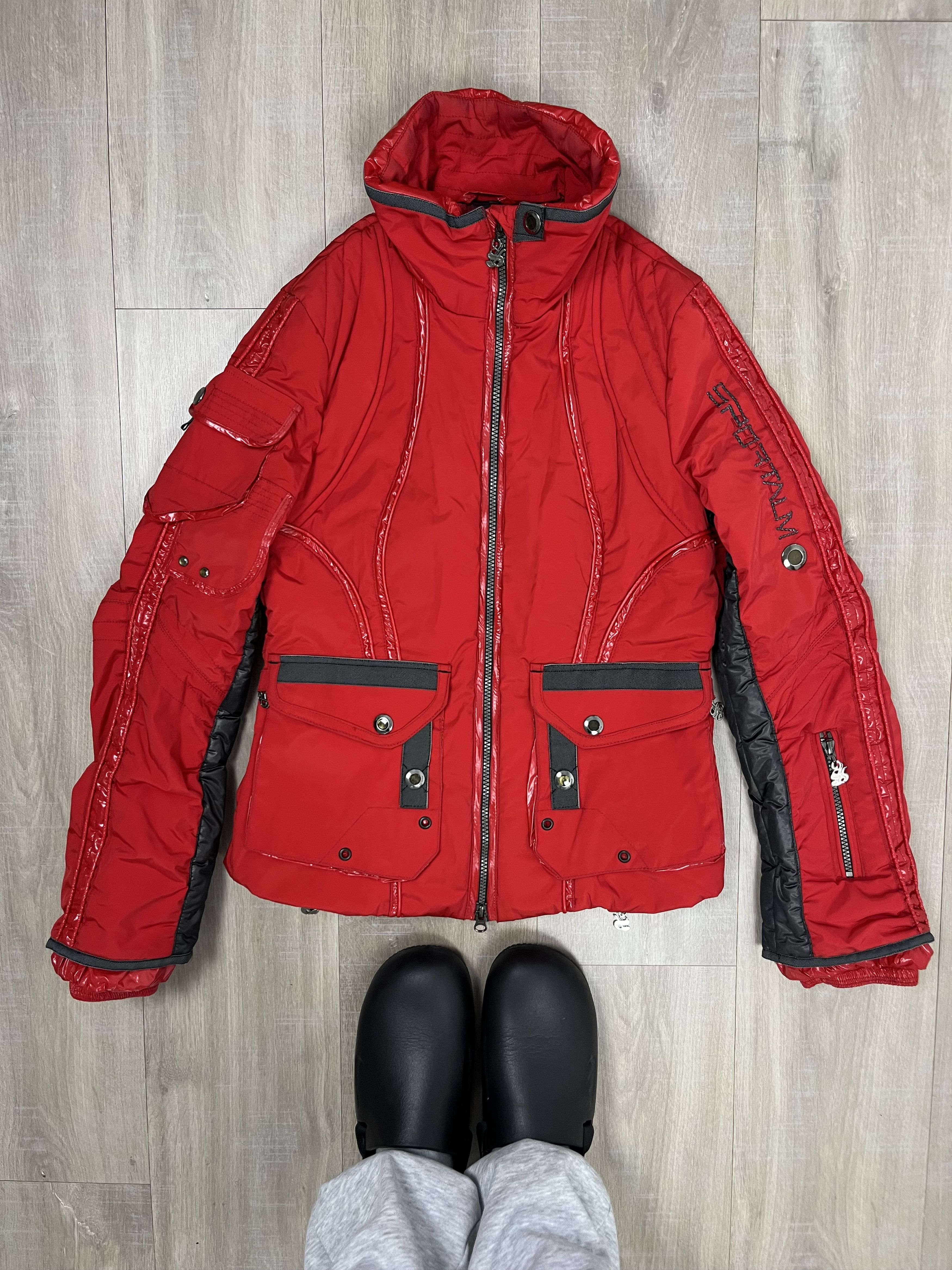 Vintage Sportalm Womens Red Black Ski Jacket Winter Sports Snow Size S / US 4 / IT 40 - 1 Thumbnail