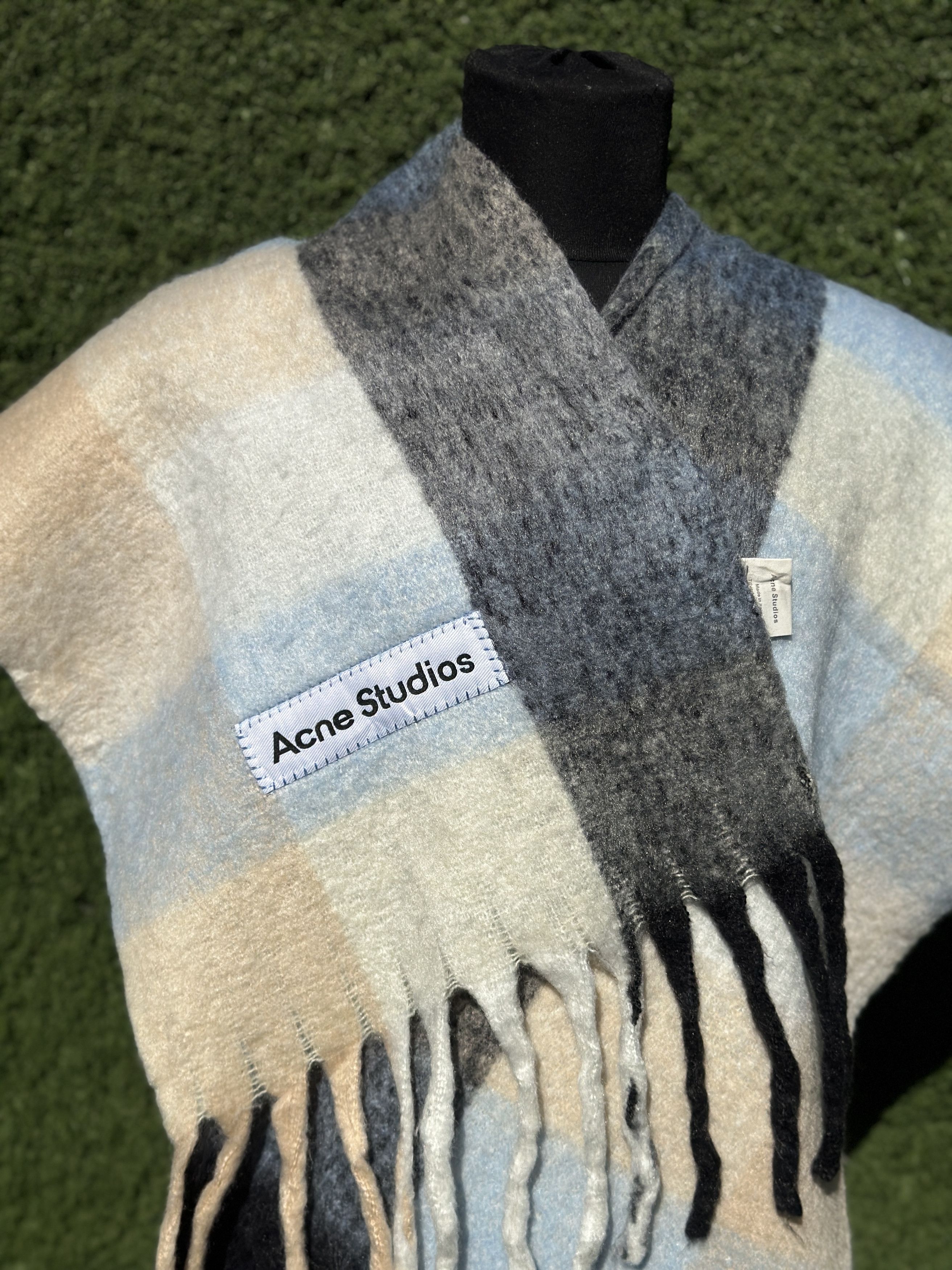 Acne Studios Multicolor Check Acne Studios Scarf Unisex Italy 250 X 35 Cm Size ONE SIZE - 5 Thumbnail
