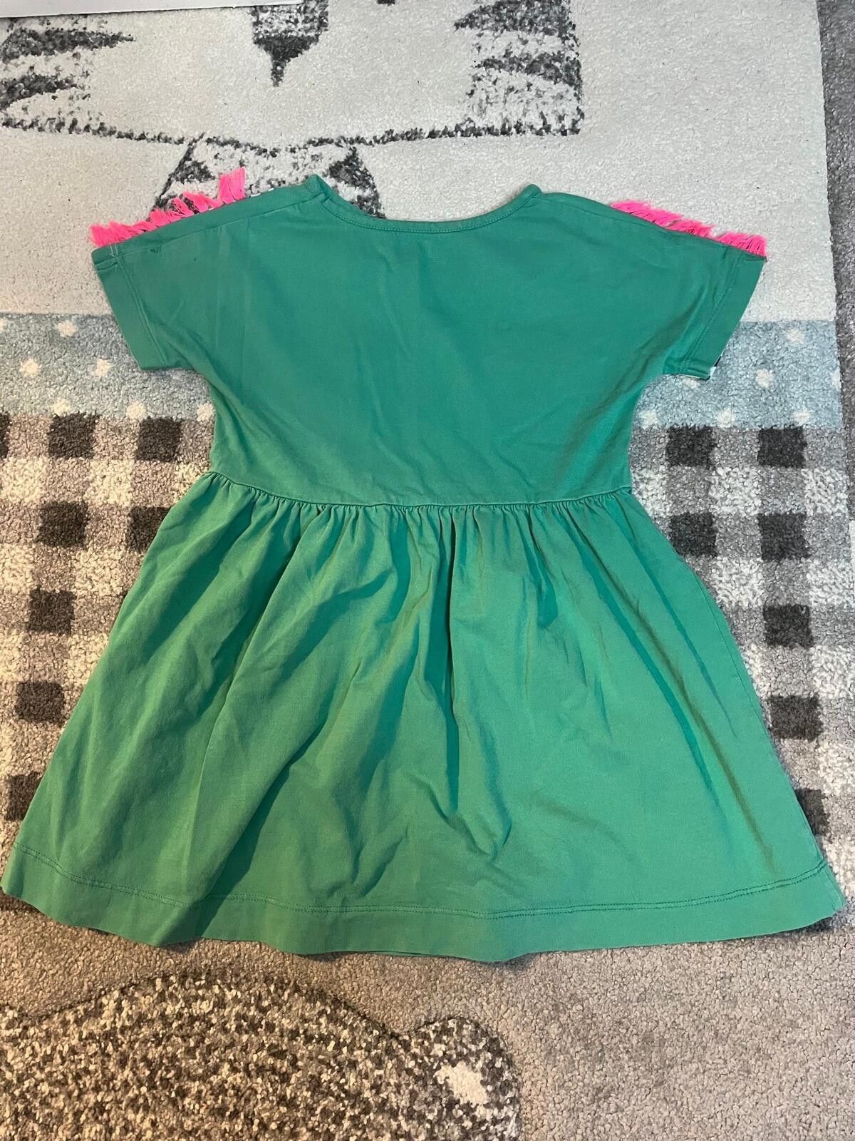 Other Mini Boden Girls' Wildlife Appliqué Dress,Jungle Green Zebra Size ONE SIZE - 4 Thumbnail