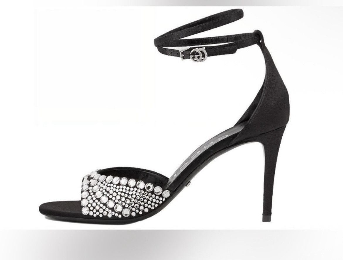 Gucci Gucci GG Crystal Satin Slide Raso Seta Malaga Kid Sandal Size US 6.5 / IT 36.5 - 2 Thumbnail