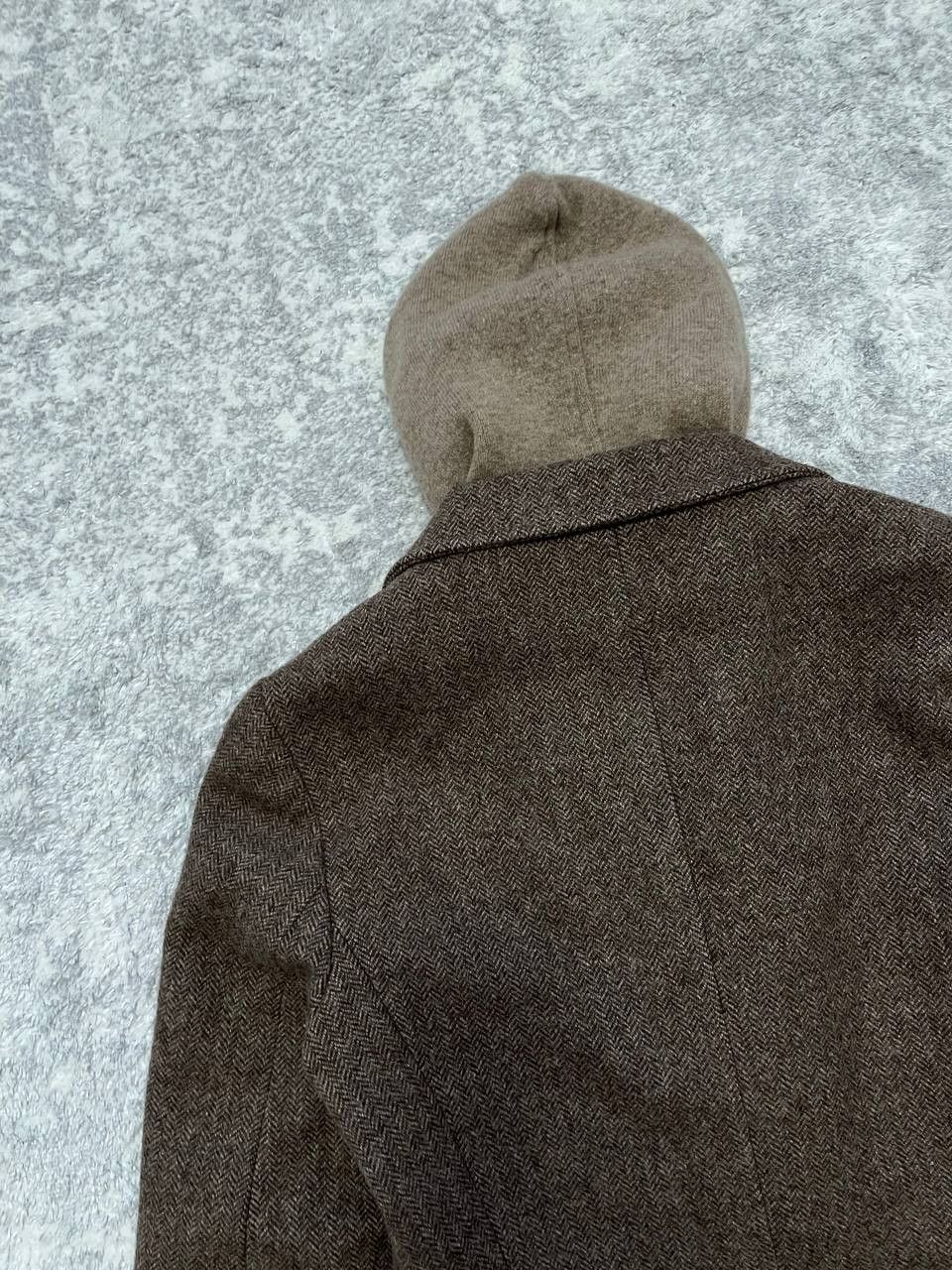 Woolrich Woolen Mills Woolrich 100% Wool Herringbone Blazer Jacket w/ Hood Italy Size XS / US 0-2 / IT 36-38 - 10 Thumbnail
