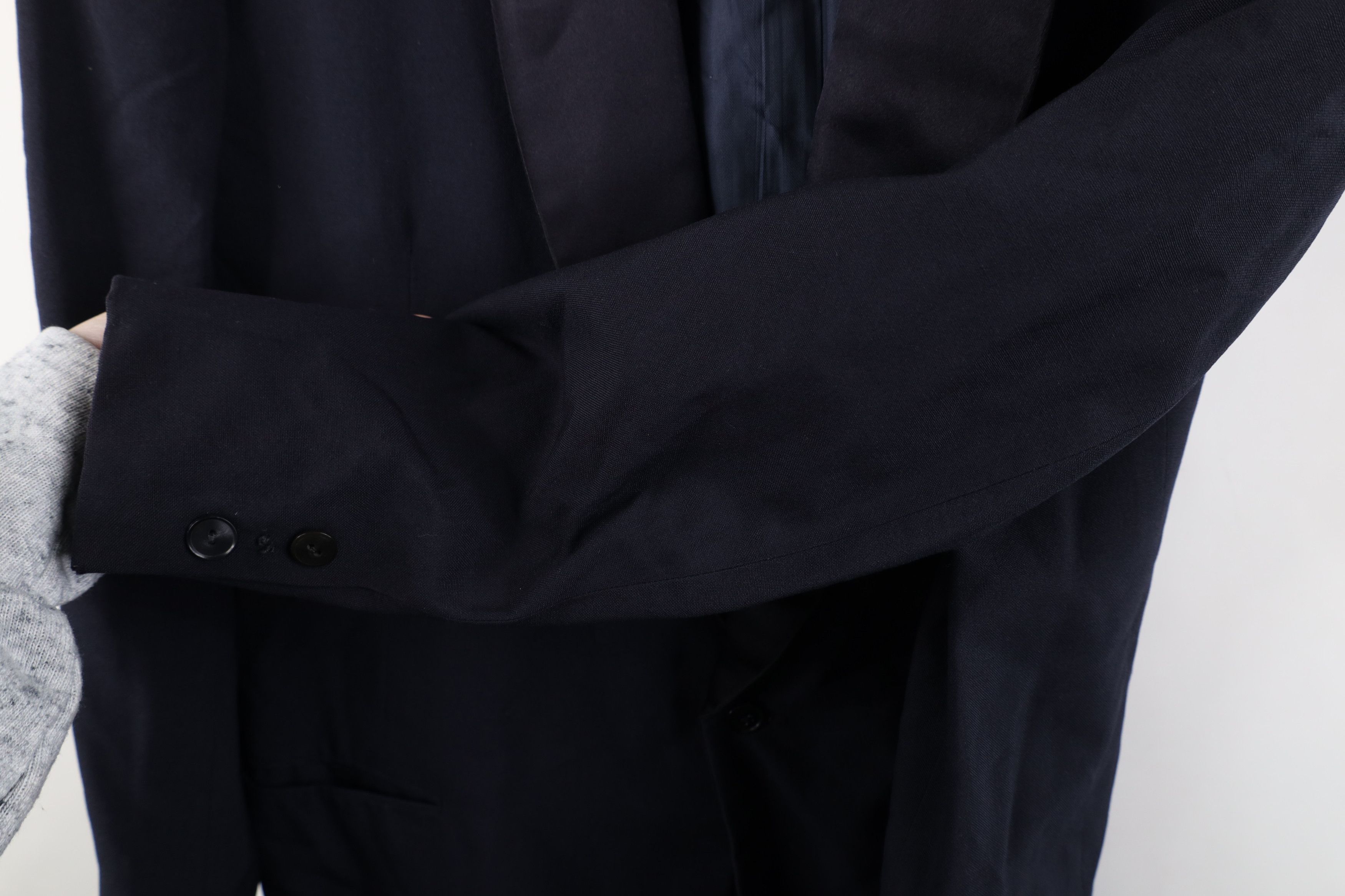 Vintage Vintage 50s Rockabilly Prom Smoking Tuxedo Jacket Navy USA Size US XXL / EU 58 / 5 - 5 Thumbnail