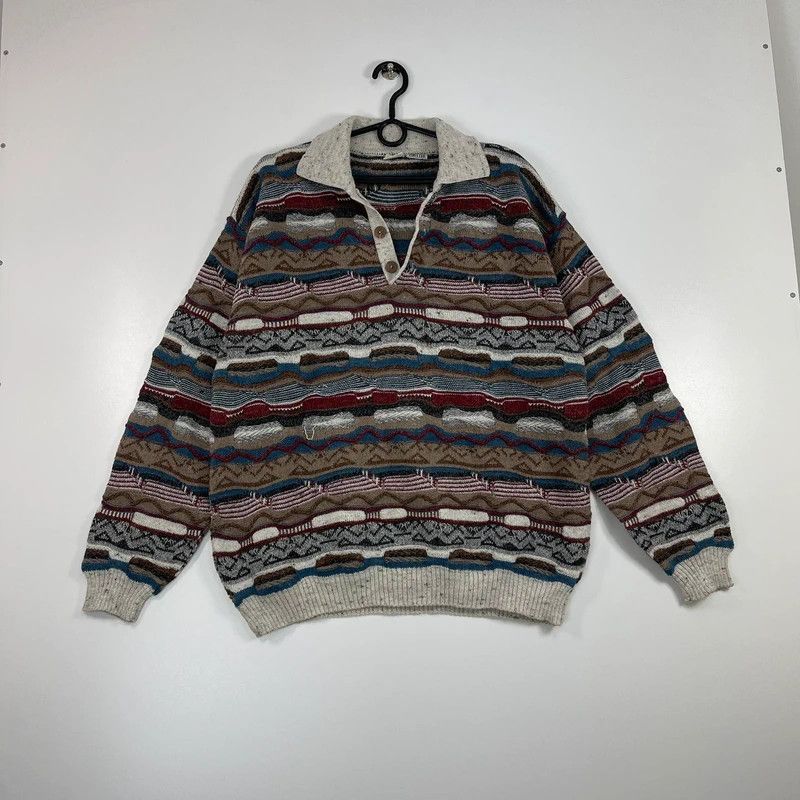 Other Vintage Coogi Style Knitted Wool Sweater Men's Sz L Size US L / EU 52-54 / 3 - 1 Thumbnail