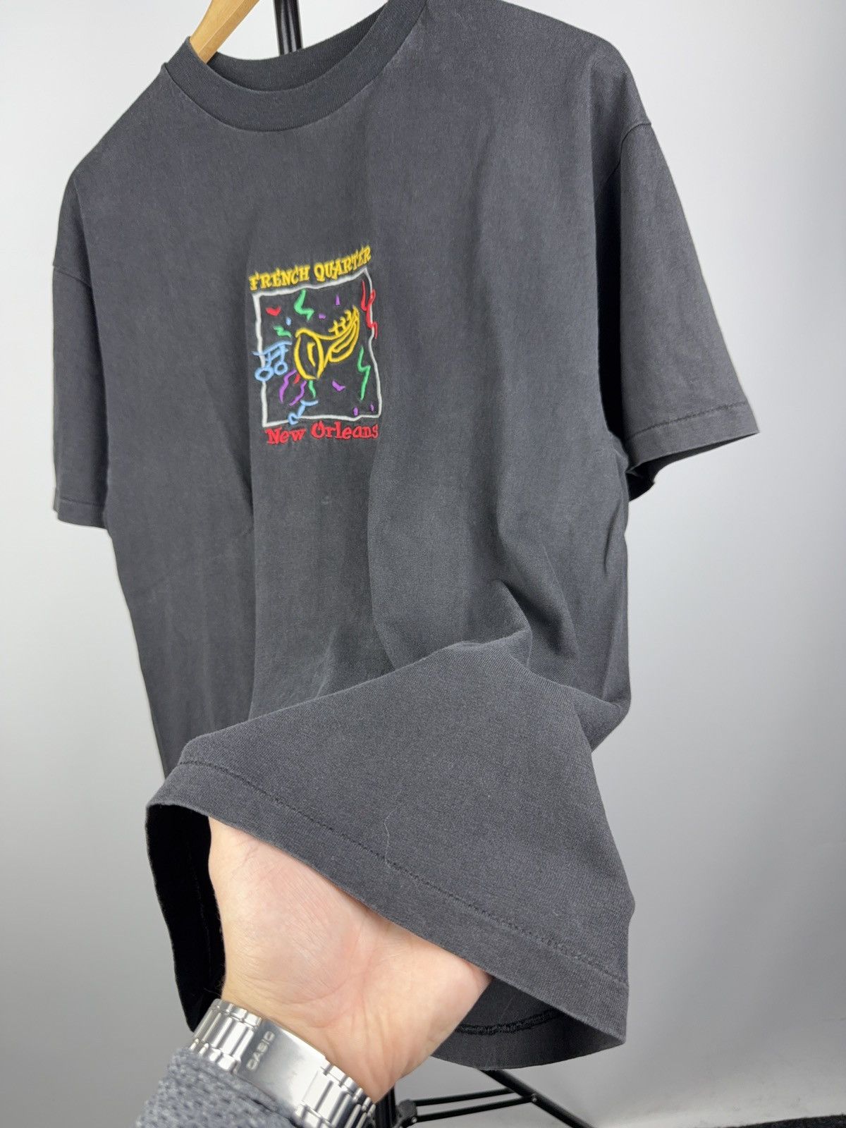 Vintage Vintage 90s French Quarter New Orleans Jazz Graphic T-Shirt Size US M / EU 48-50 / 2 - 3 Thumbnail