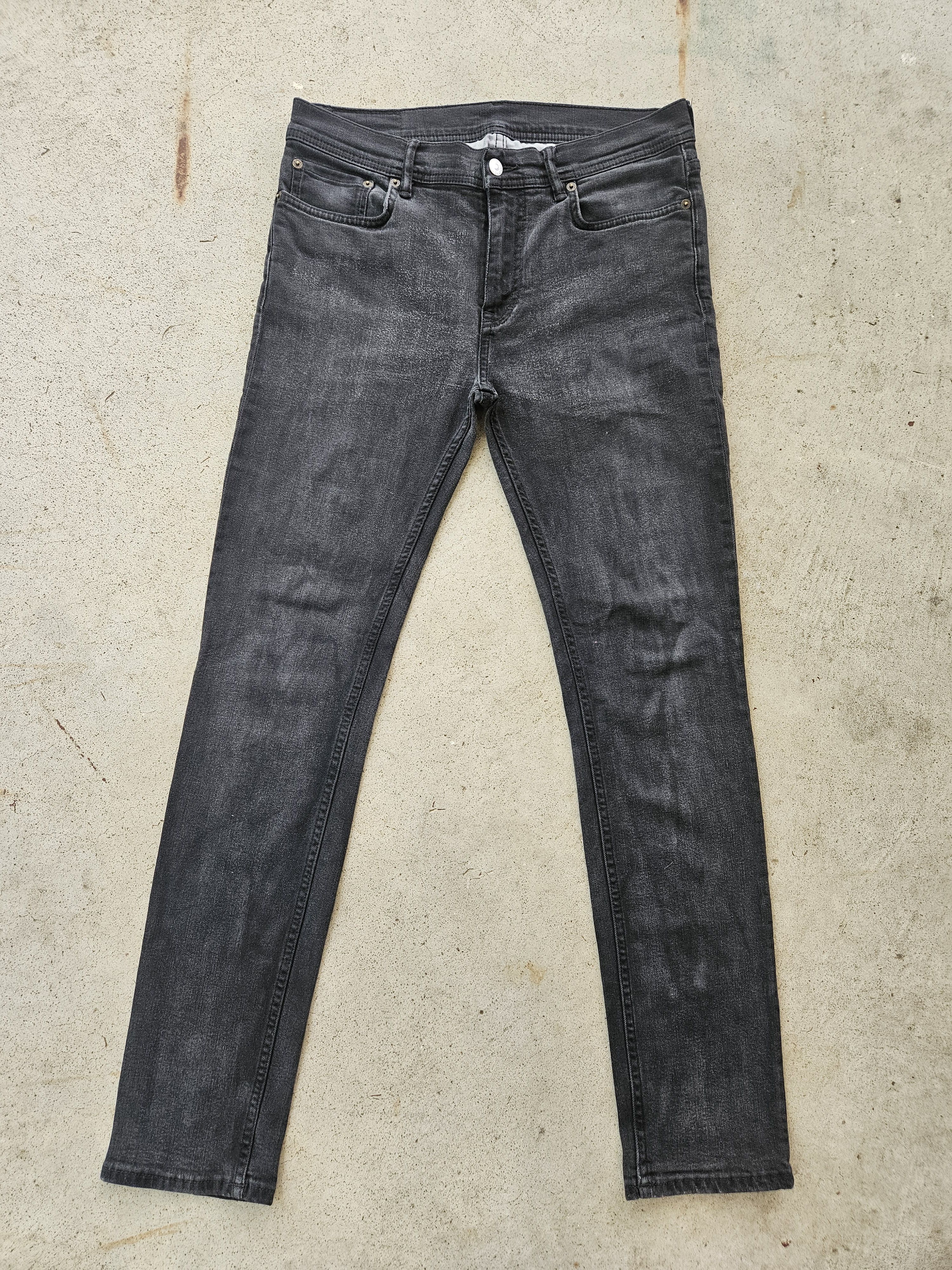 Acne Studios North Used Blk Back Patch Black Denim Jeans Size US 32 / EU 48 - 1 Thumbnail