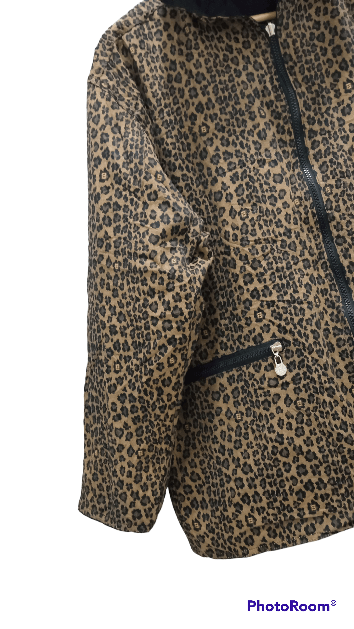 Fendi × Vintage 🔥🔥Vtg Fendi Leopard Big Logo Spellout Reversible Jacket Size US L / EU 52-54 / 3 - 9 Thumbnail