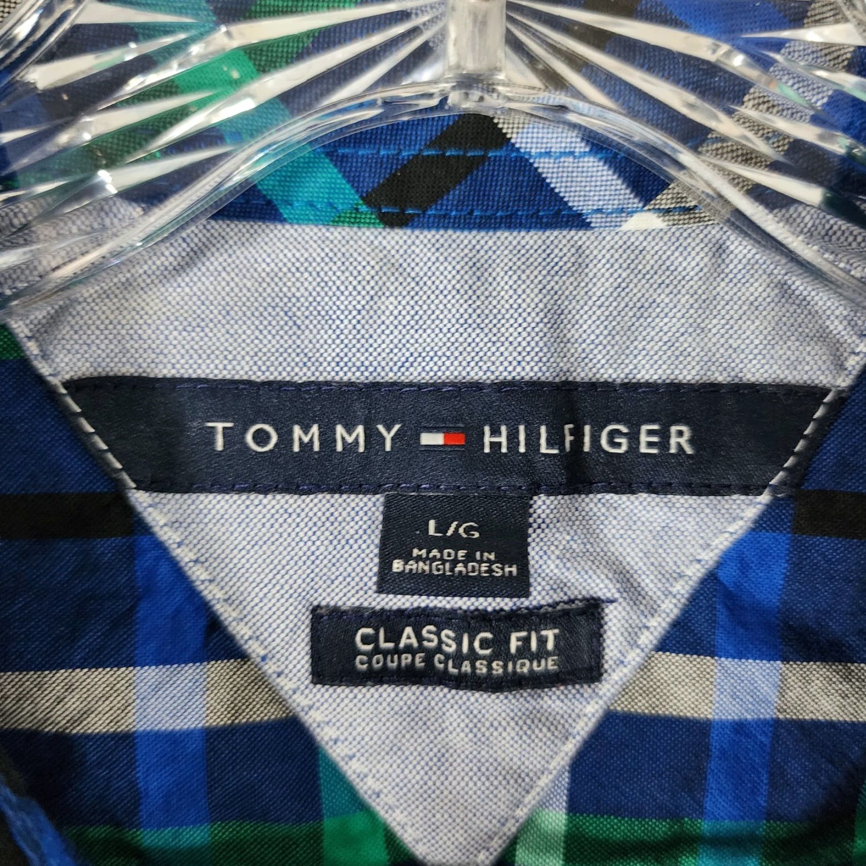 Tommy Hilfiger Tommy Hilfiger Shirt Mens L Long Sleeve Plaid Blue Button-Up Classic Fit Men’s L Size US L / EU 52-54 / 3 - 4 Thumbnail