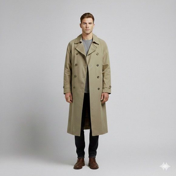 Burberry Vintage Burberry Khaki Light Trench Coat - 38R / L-XL Size US L / EU 52-54 / 3 - 1 Thumbnail