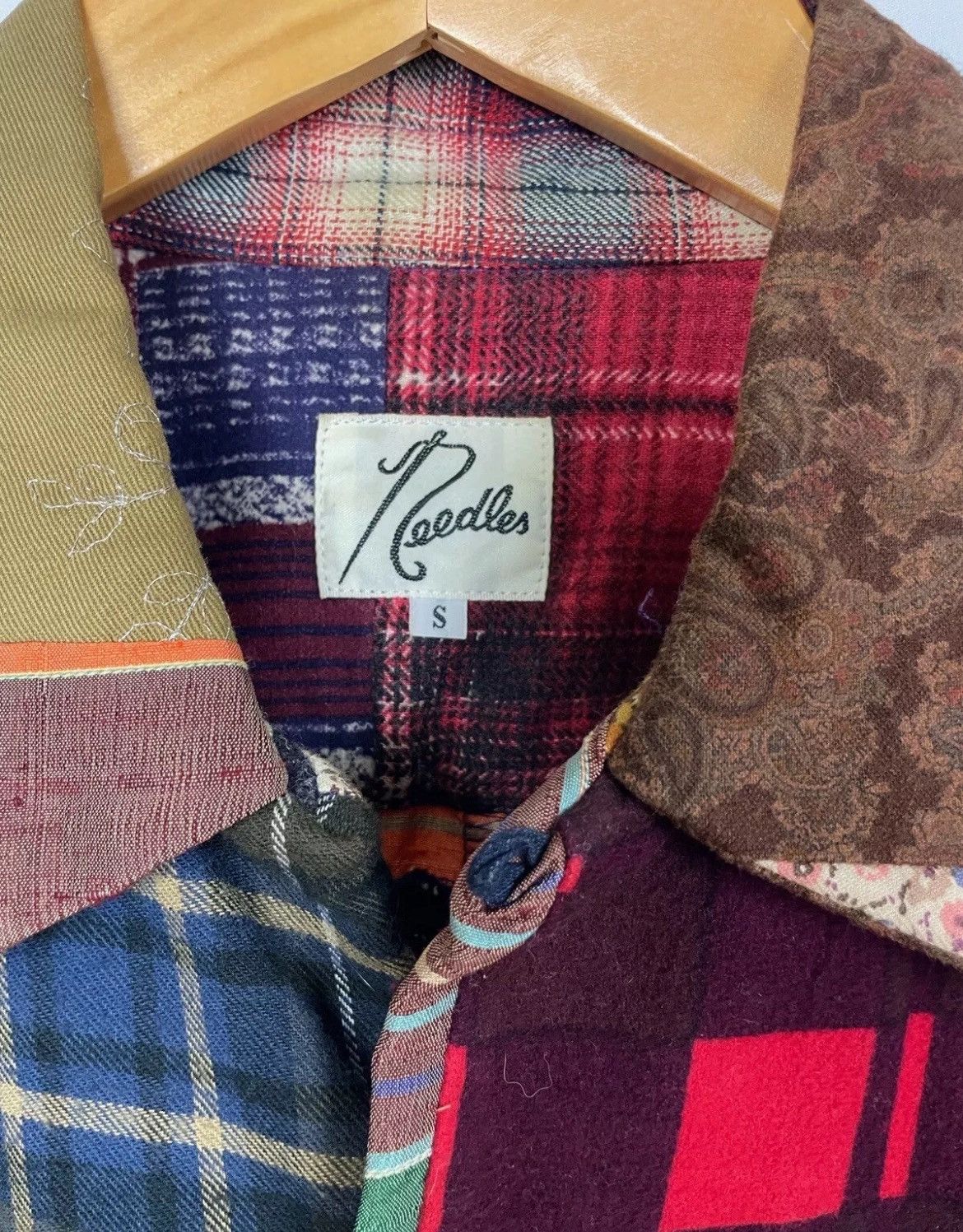 Needles × Nepenthes NEEDLES Mixed Fabric Patchwork Camp Shirt Men’s S Rebuild Size US S / EU 44-46 / 1 - 2 Thumbnail