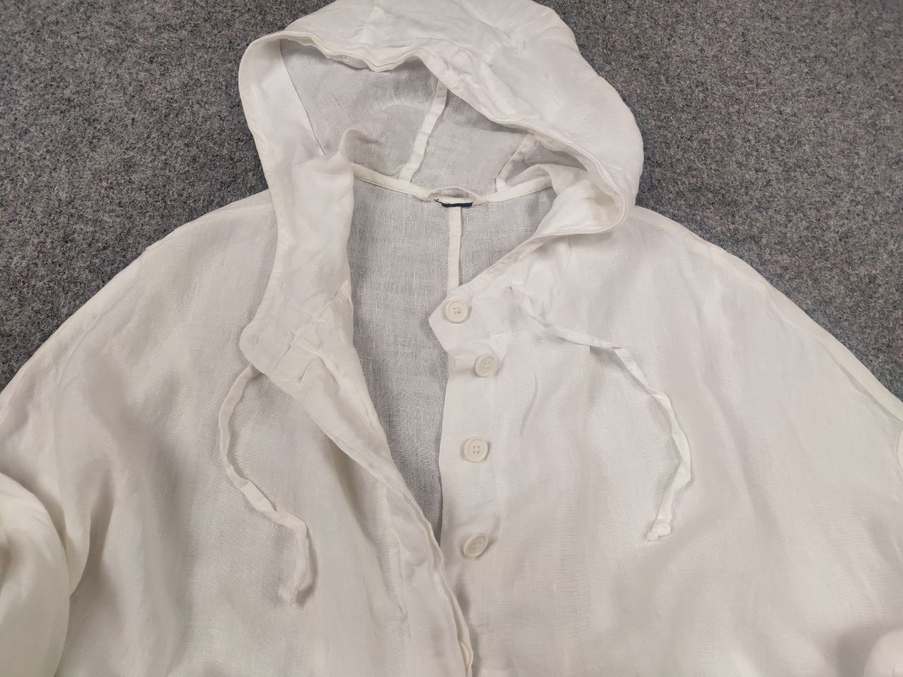 Rundholz Rundholz Asymmetric Button White linen Oversized Jacket Size M / US 6-8 / IT 42-44 - 5 Thumbnail