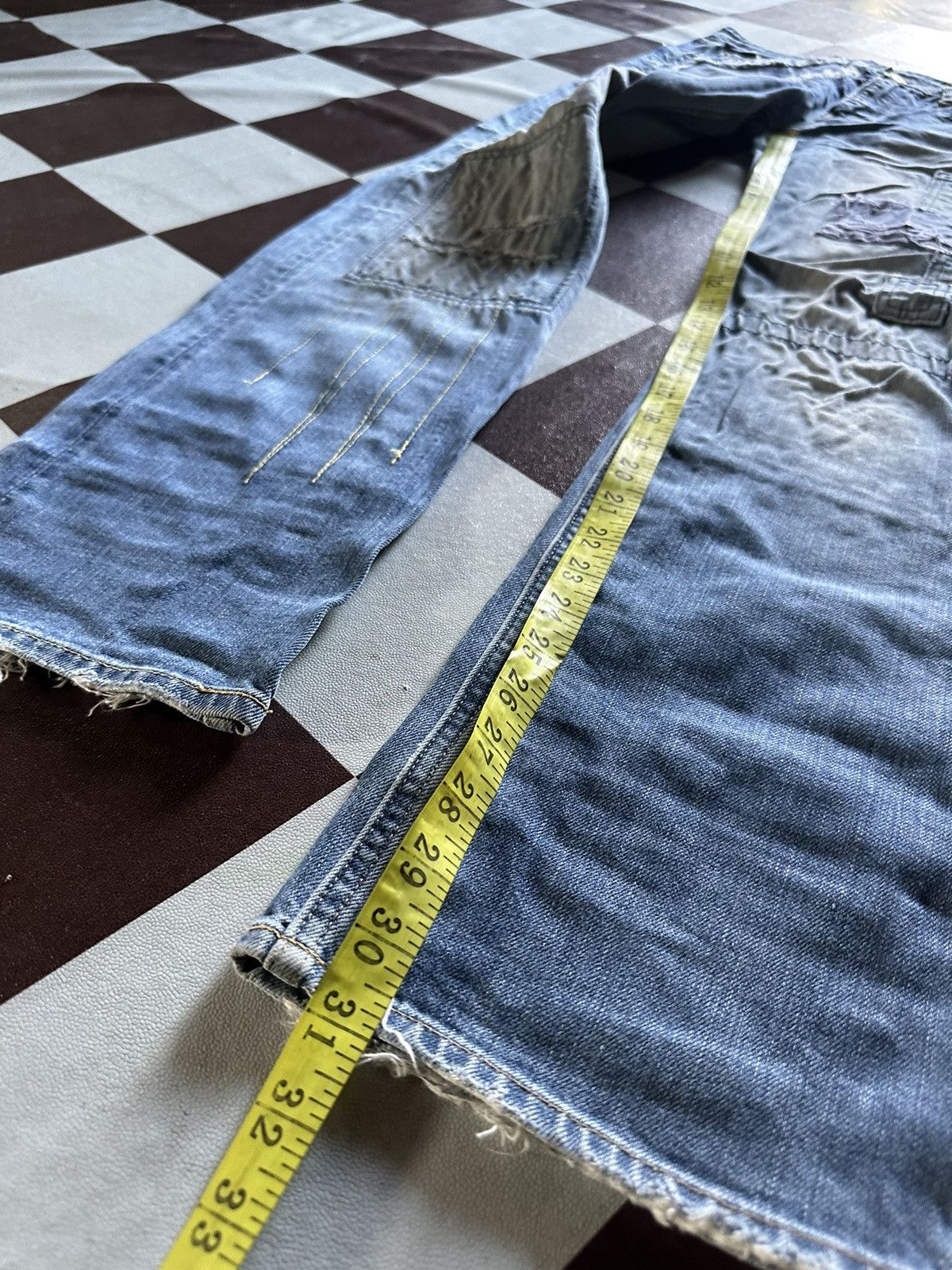 Vintage Johnbull patchworks blue denim jeans Size US 28 / EU 44 - 13 Thumbnail