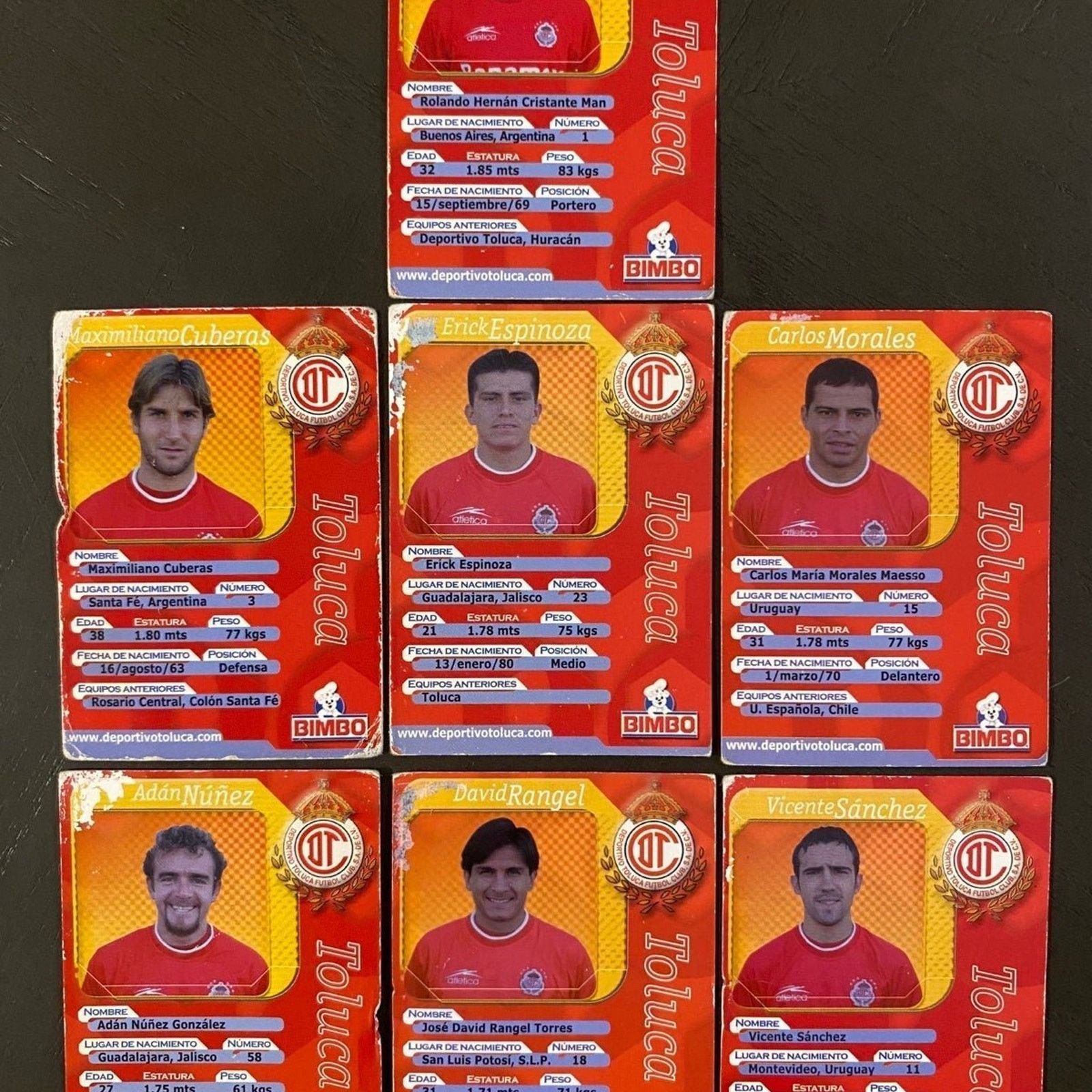 Other BIMBO CARDS "FC TOLUCA" (LIGA MX 2001) Ultra RARE Size ONE SIZE - 2 Thumbnail