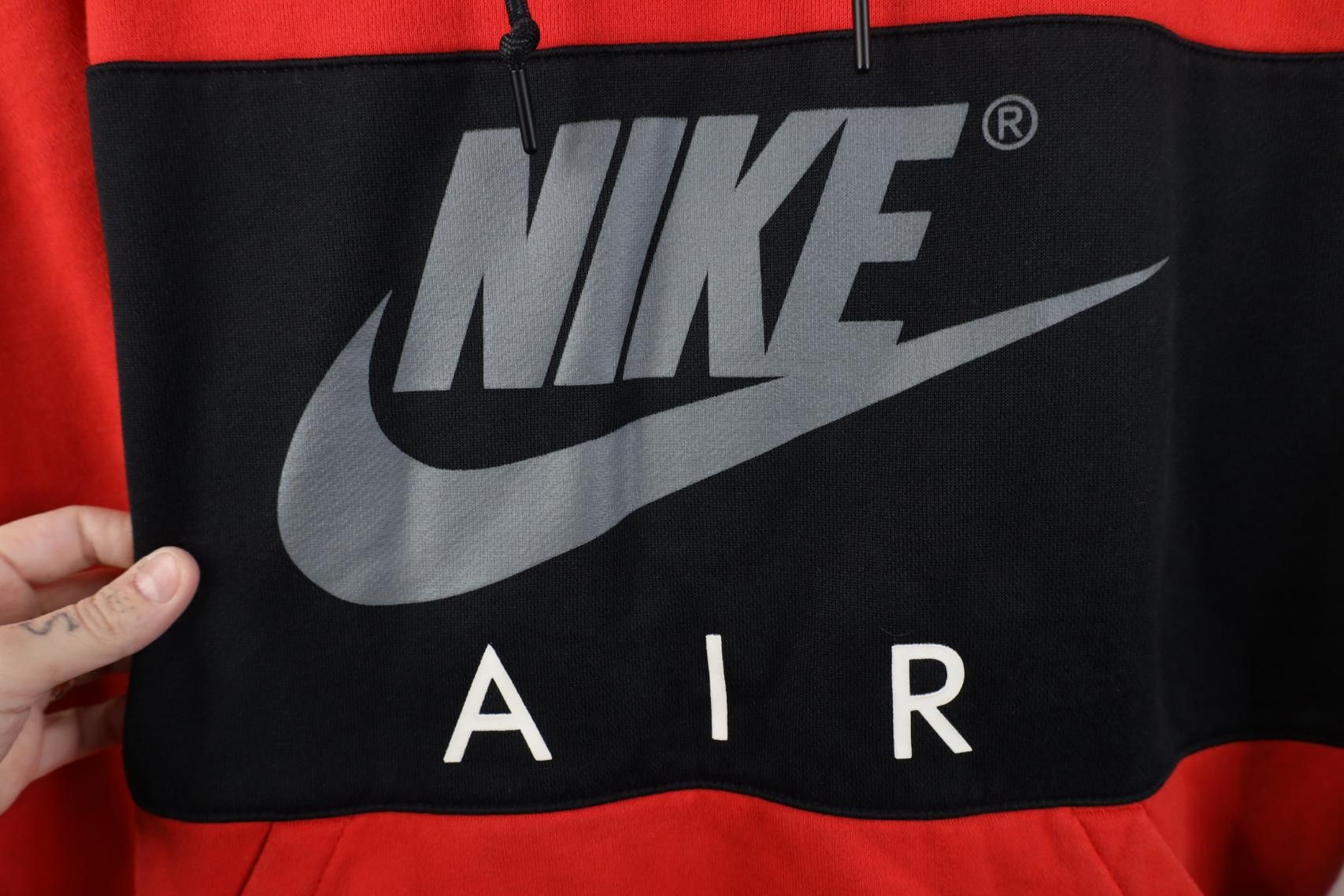 Nike Vintage Y2K Nike Air Block Big Swoosh Hoodie Sweatshirt Red Size US M / EU 48-50 / 2 - 4 Thumbnail