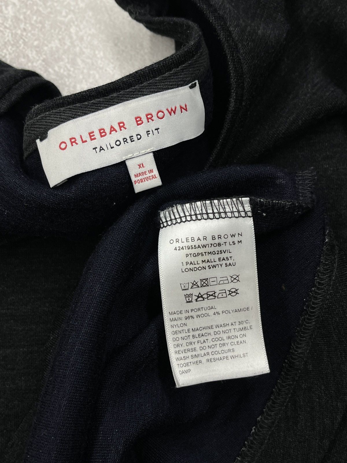 Orlebar Brown Mens Orlebar Brown Crewneck Longsleeve Wooll Dark Grey Size US L / EU 52-54 / 3 - 6 Thumbnail