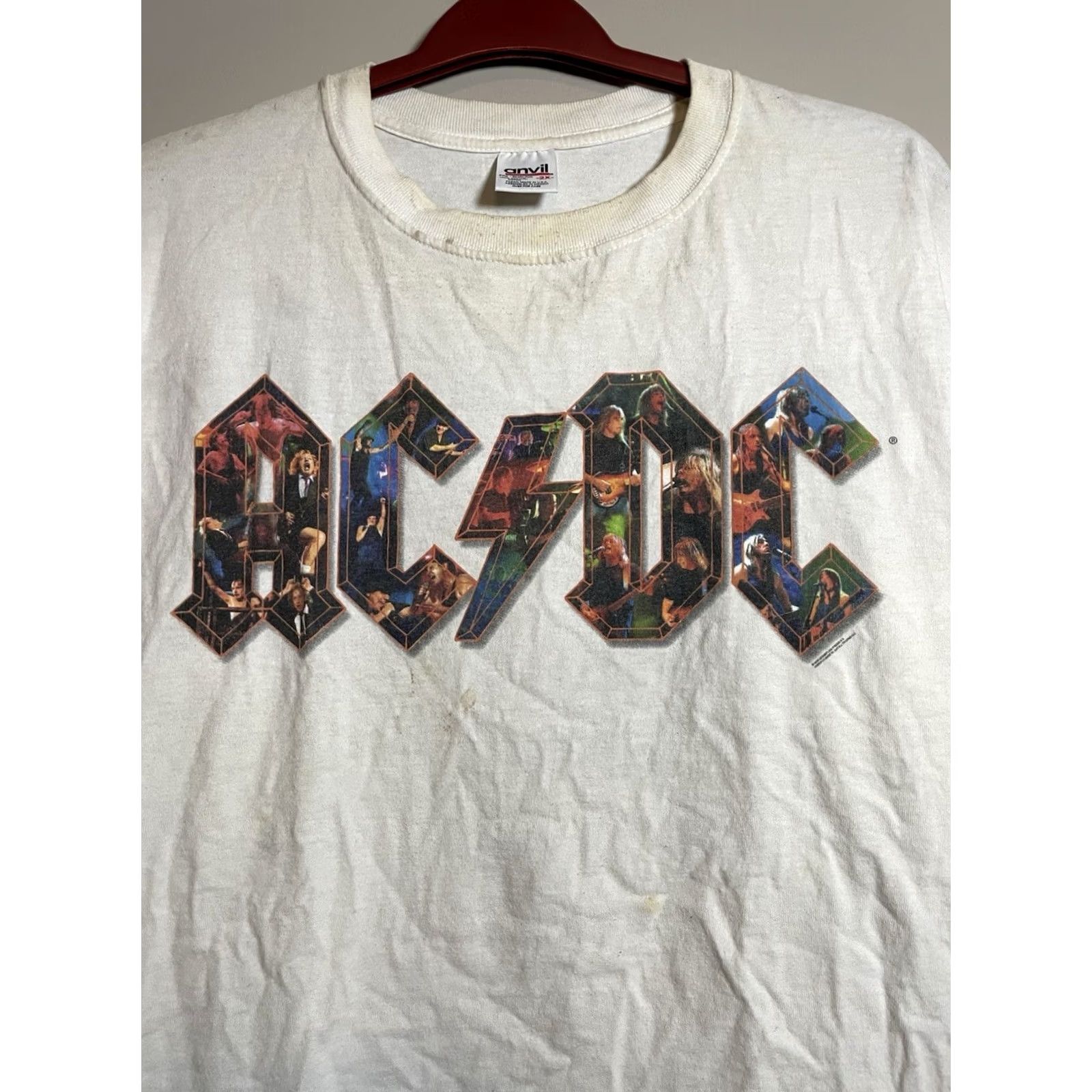 Vintage VINTAGE AC/DC World Tour Band T-Shirt 2XL White Double-Sided Men Mens 2XL T-Shirt Band USA Size US XXL / EU 58 / 5 - 2 Thumbnail