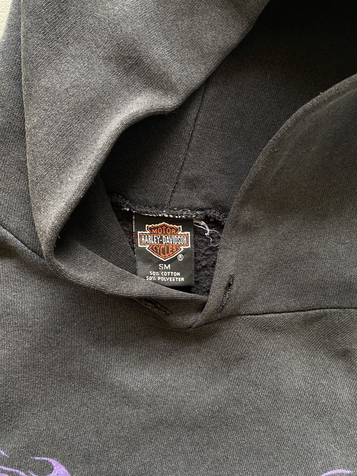 Harley Davidson Vintage Harley Davidson 98 Blue Purple Fire Hoodie Size US M / EU 48-50 / 2 - 6 Thumbnail