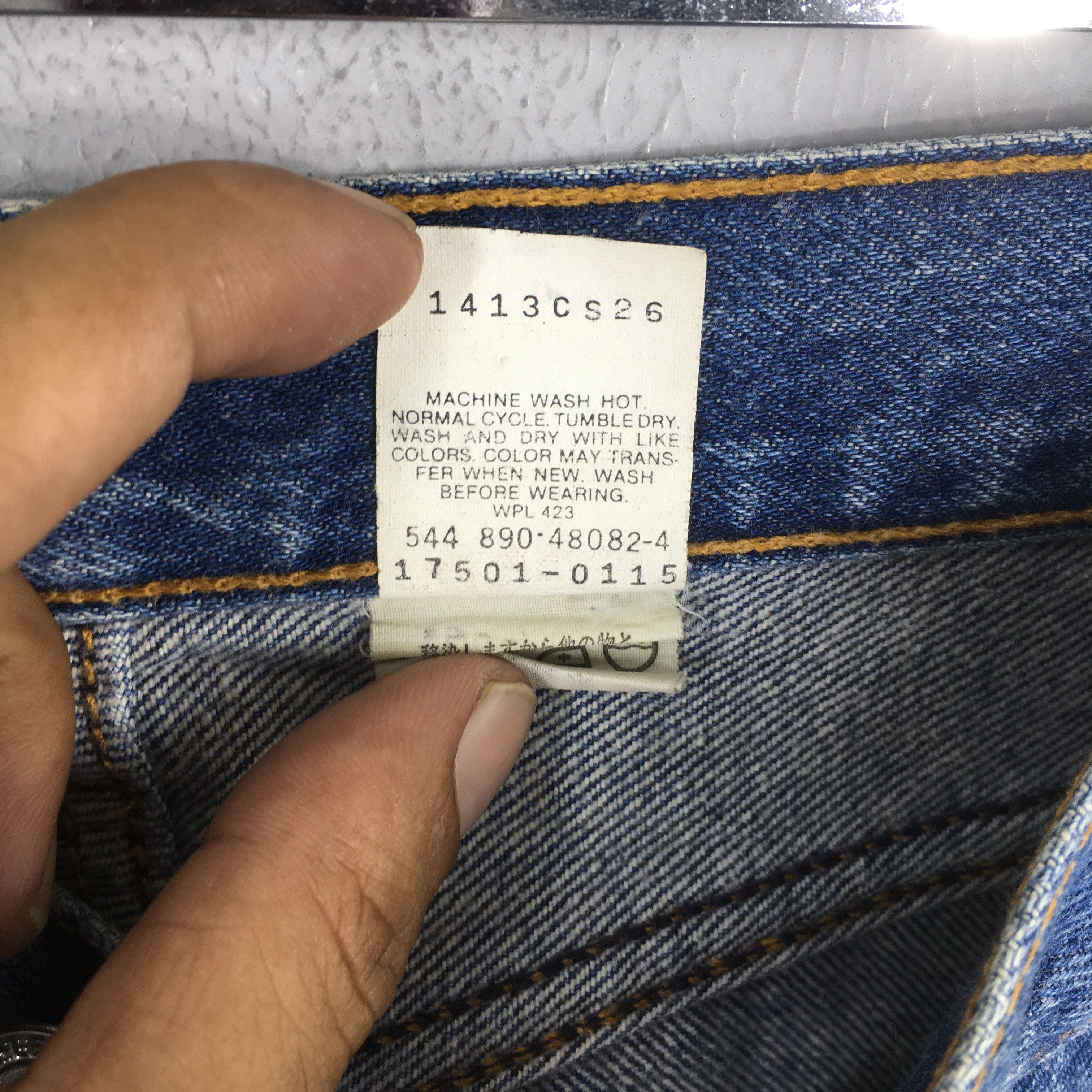 Levi's Size 23x30 Vintage 90s Levi's 501 Dark Blue Jeans S1873 Size 23" - 13 Thumbnail