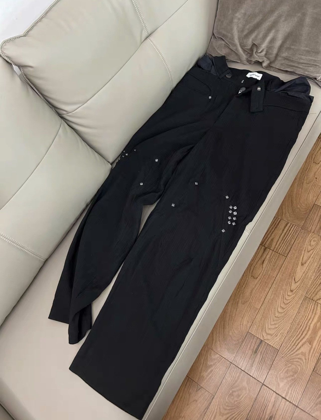 image of Kiko Kostadinov Antharas Wide Trouser in Black, Men's (Size 30)