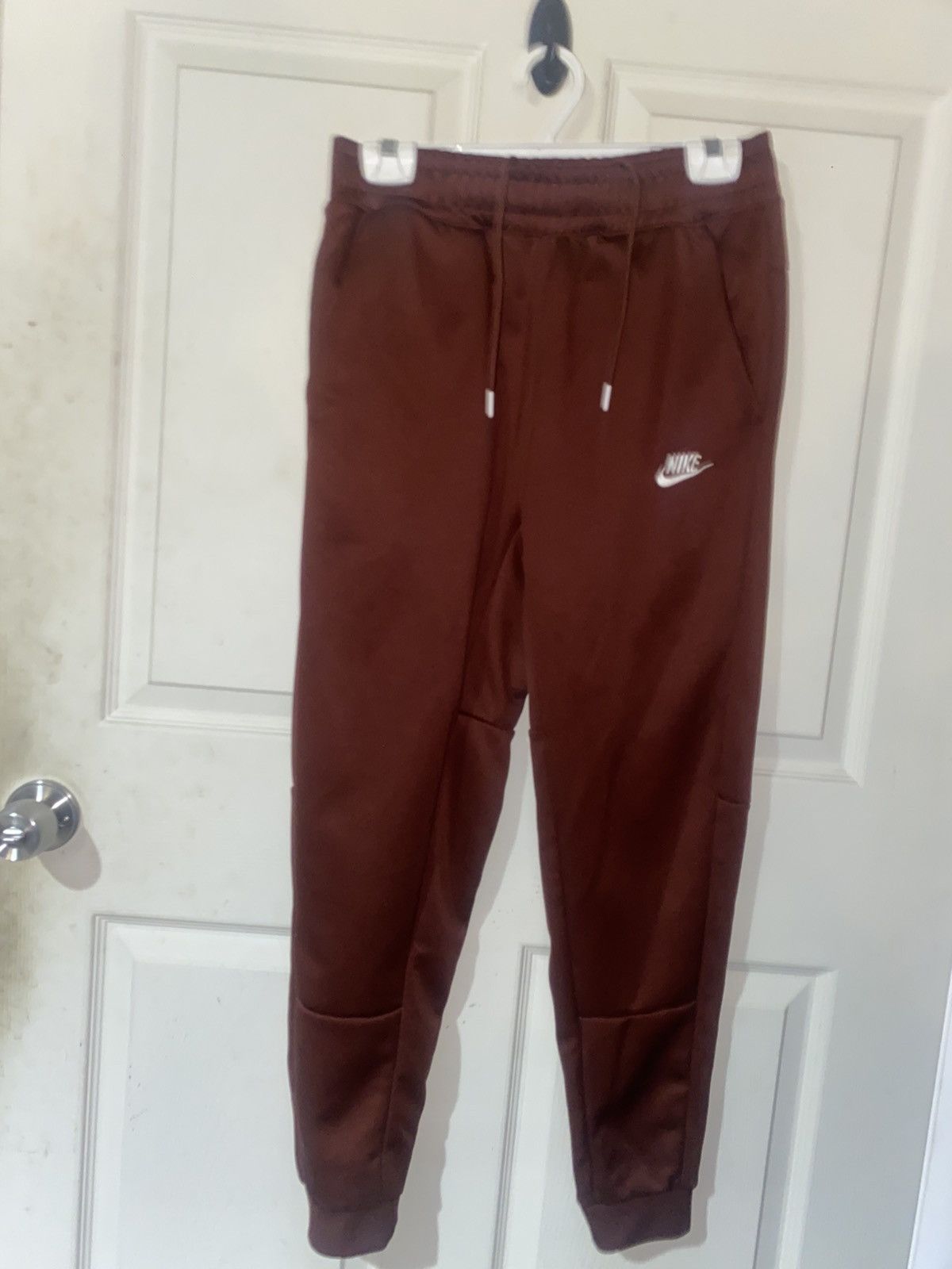 Nike × Vintage Men’s Small Vintage Nike Brown and White Joggers Size US 29 - 1 Thumbnail
