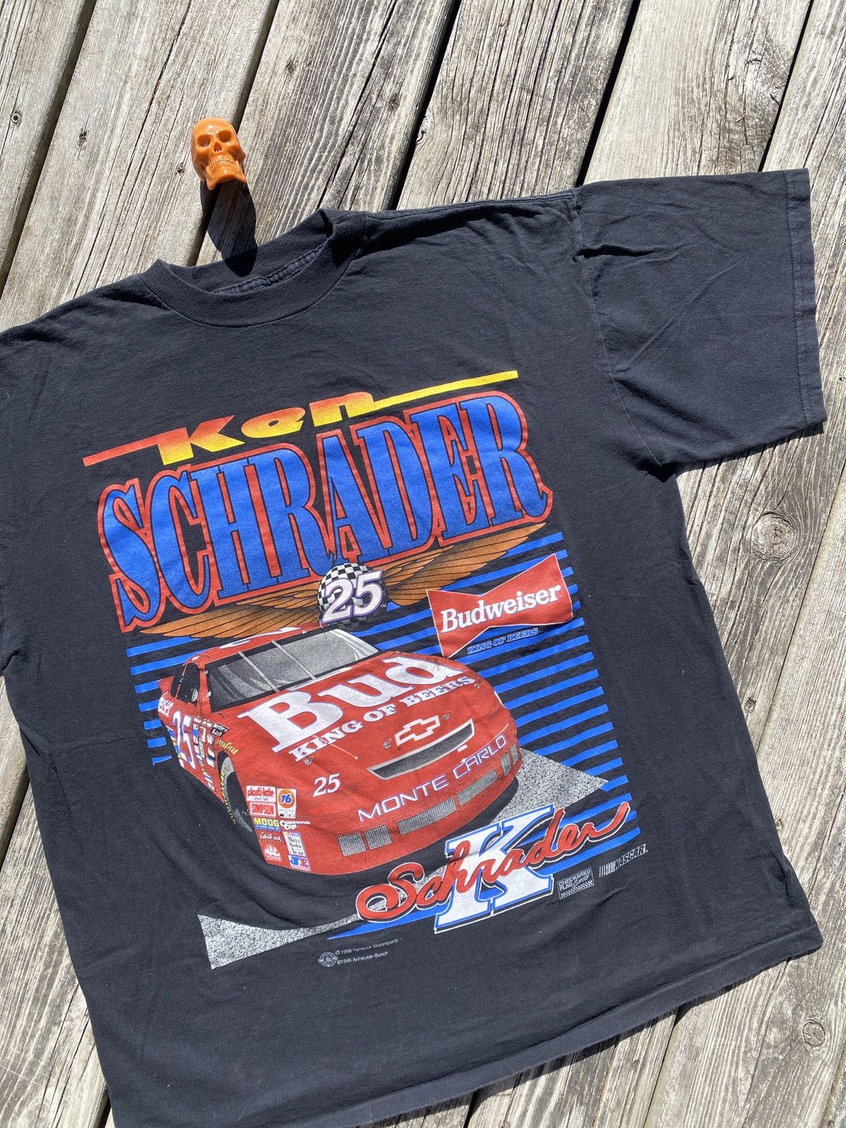 NASCAR × Tultex × Vintage 90s Nascar Budweiser big print racing shirt sz XL Size US XL / EU 56 / 4 - 2 Thumbnail