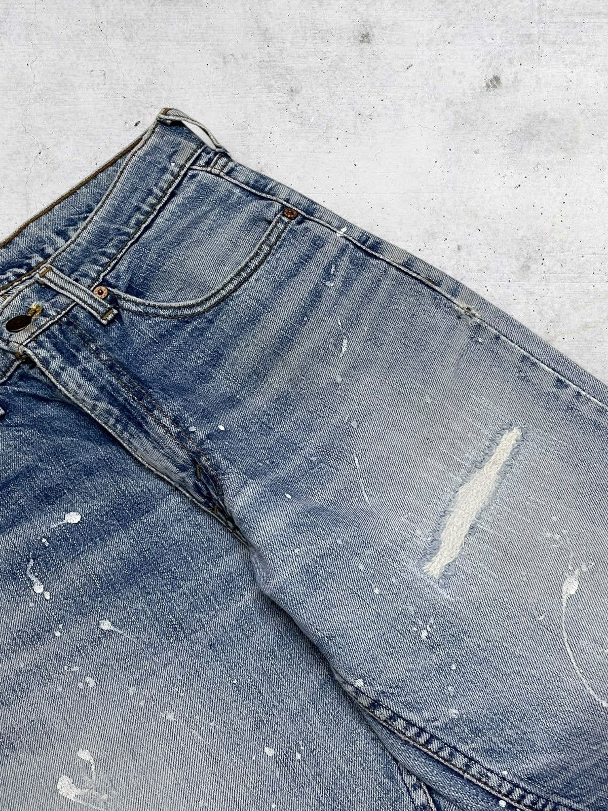 Levi's Vintage Clothing VINTAGE 501 LEVIS USA DESIGNER 90S OG SPLASH RIPPED DENIM Size US 29 - 8 Thumbnail