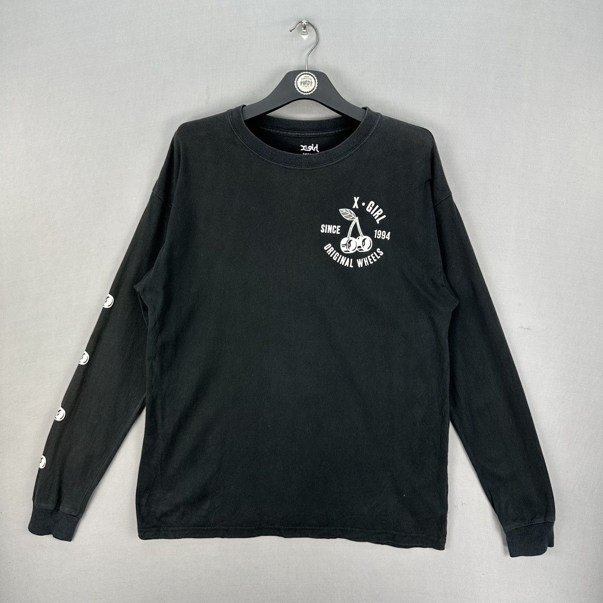 X-Girl X-Girl Original Wheel Big Logo Longsleeve Tee Size L / US 10 / IT 46 - 1 Thumbnail