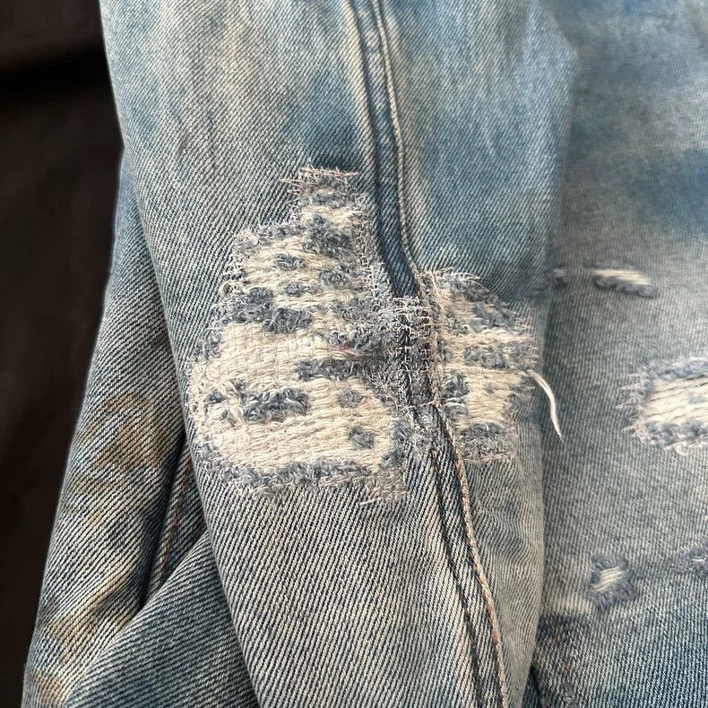 Amiri Amiri 15AW Destroyed Denim Trucker Jacket Size US M / EU 48-50 / 2 - 7 Thumbnail