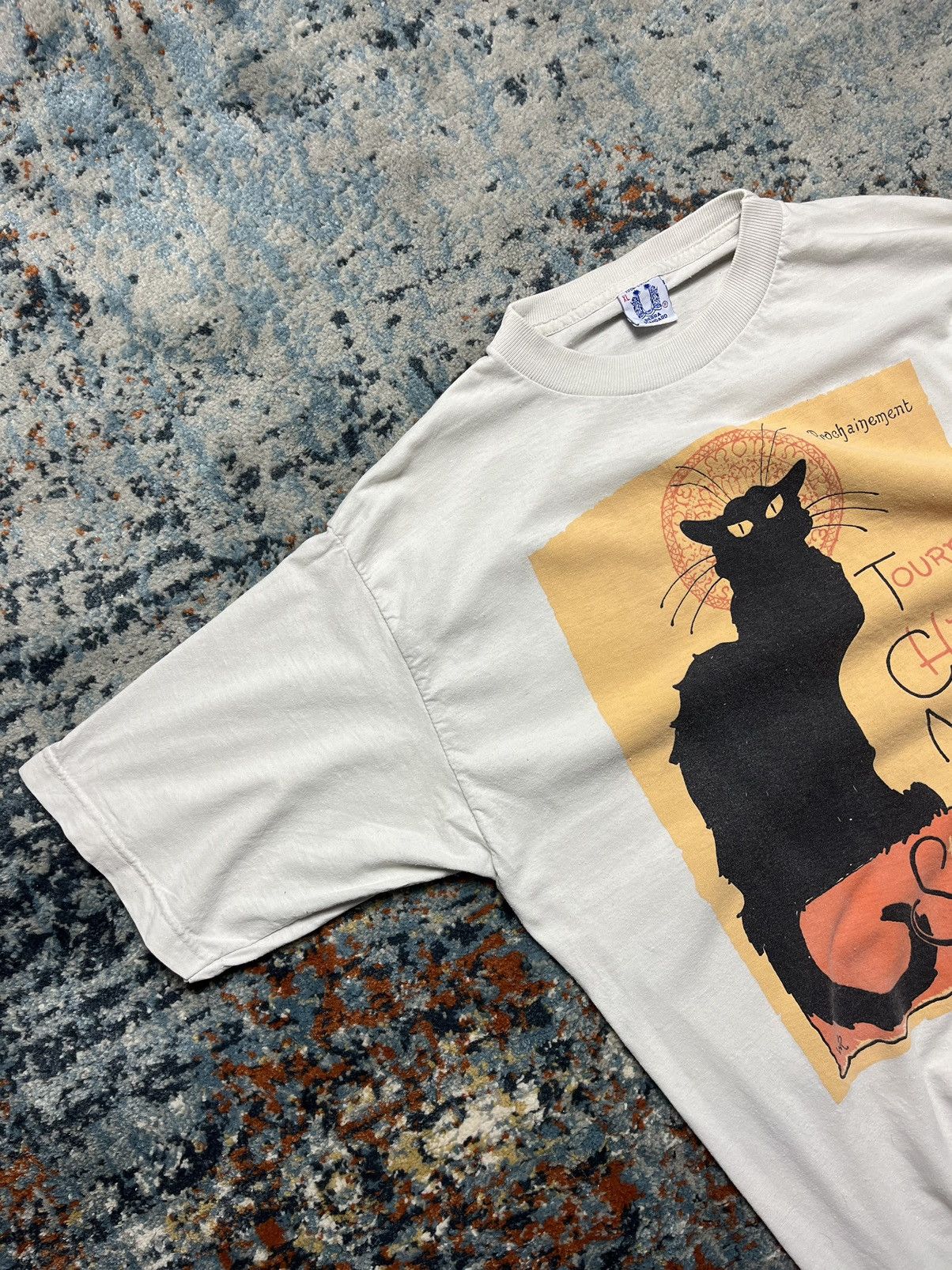 Band Tees × Vintage Rare Vintage 90s Tournee du chat noir poster art graphic tee Size US L / EU 52-54 / 3 - 3 Thumbnail