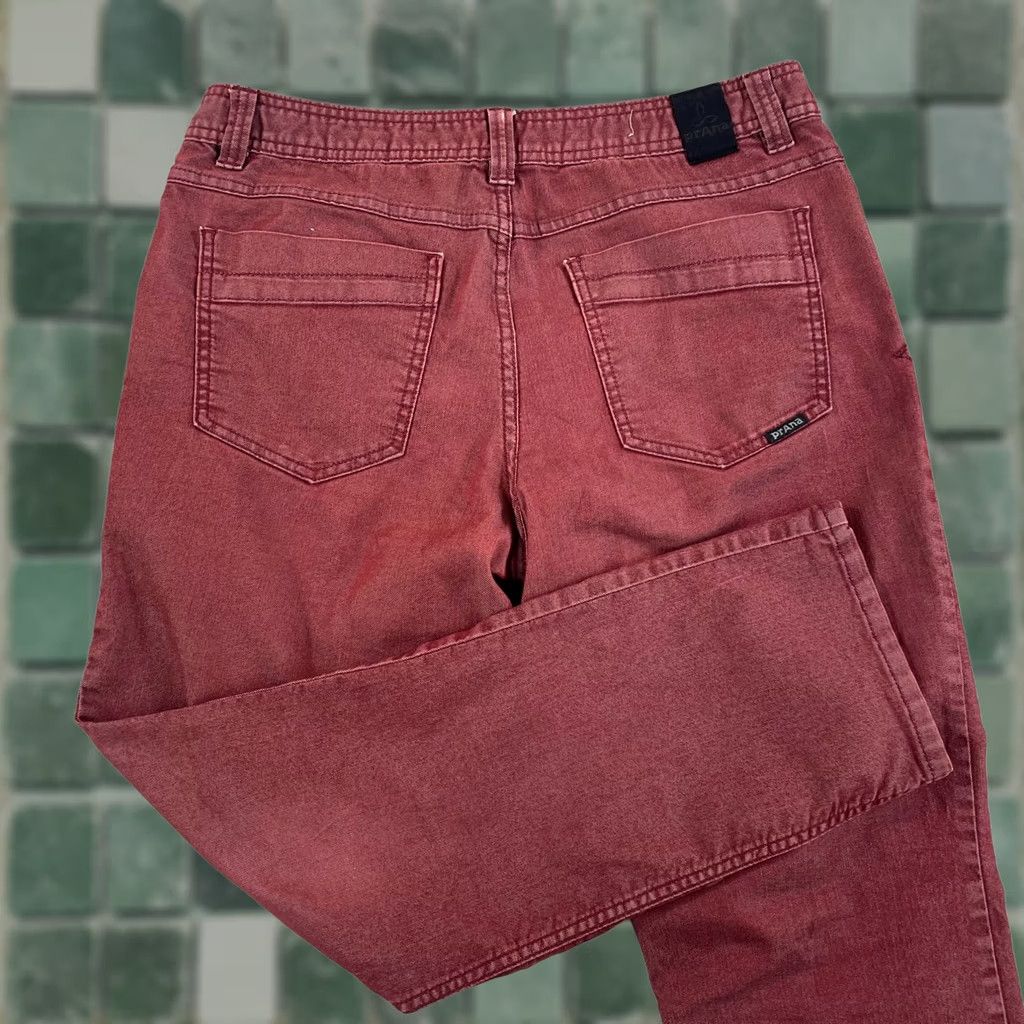 Prana prAna Bridger Jeans Men 34x28 Red Slim Fit Stretch Denim Straight Leg Hike Camp Size US 34 / EU 50 - 1 Thumbnail