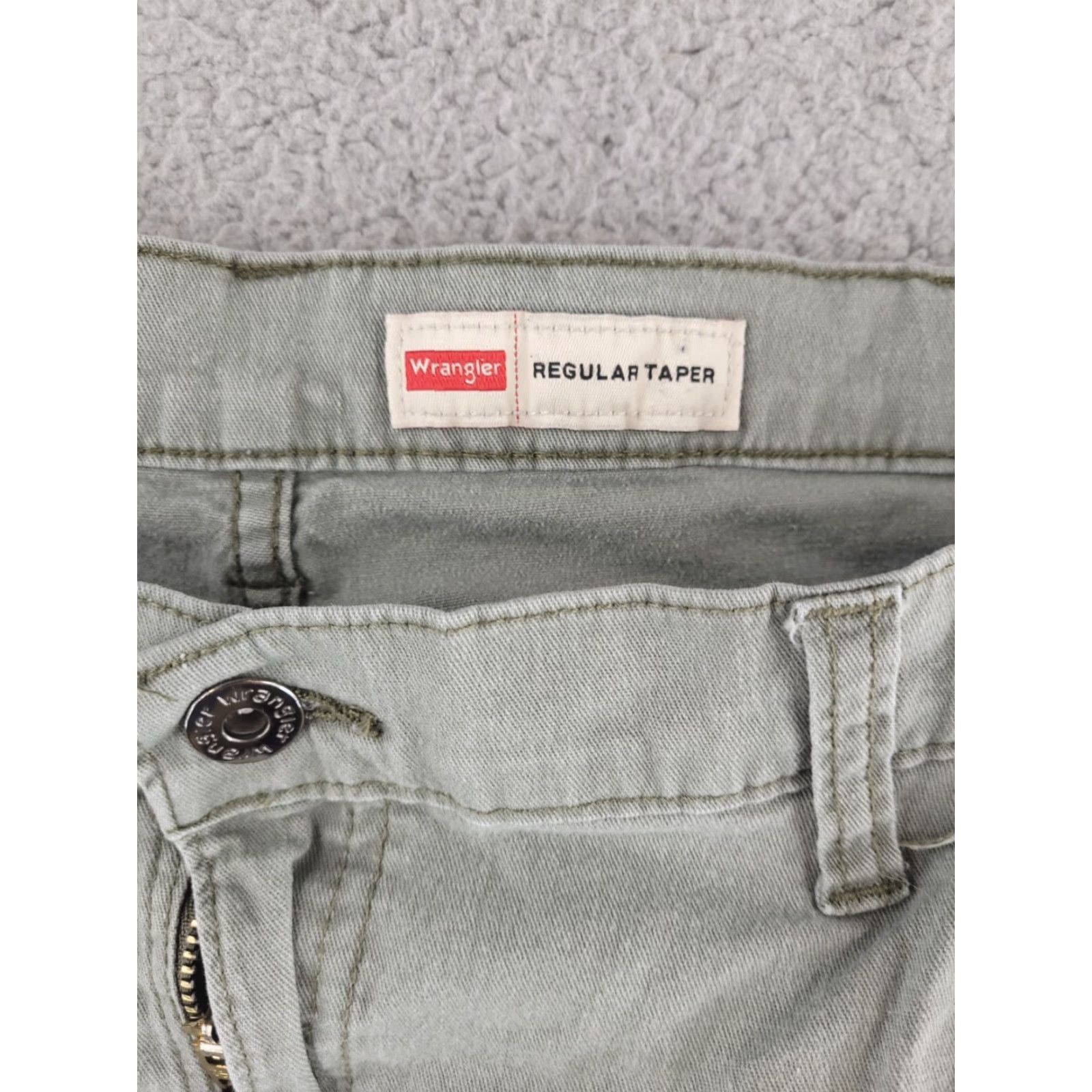 Wrangler Wrangler Pants Mens Slim Skinny Taper Green 38x30 Chino Cotton Solid Size US 38 / EU 54 - 3 Thumbnail