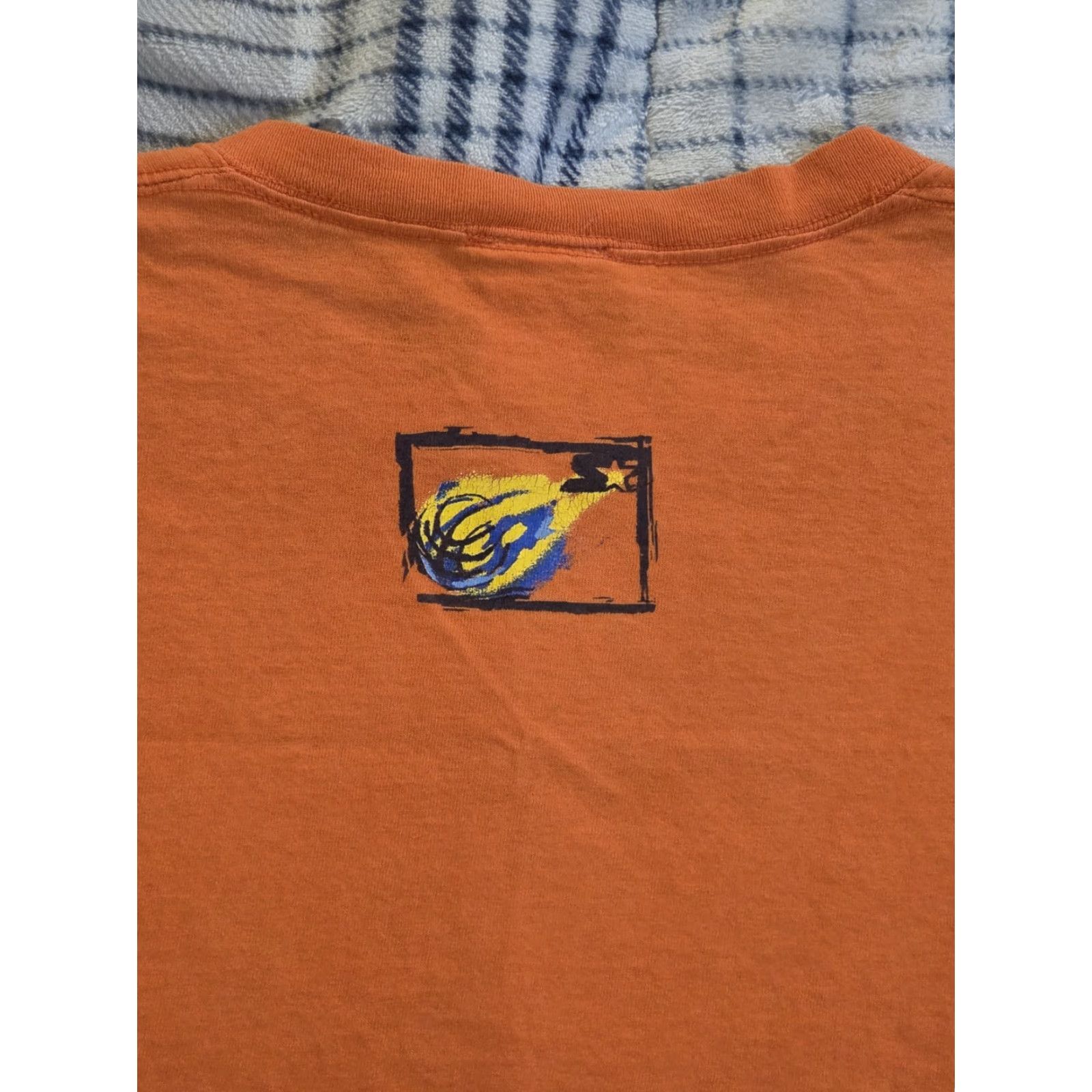 Starter VINTAGE Starter Basketball Graphic T Shirt Double Sided Orange Men's XL Size US XL / EU 56 / 4 - 4 Thumbnail