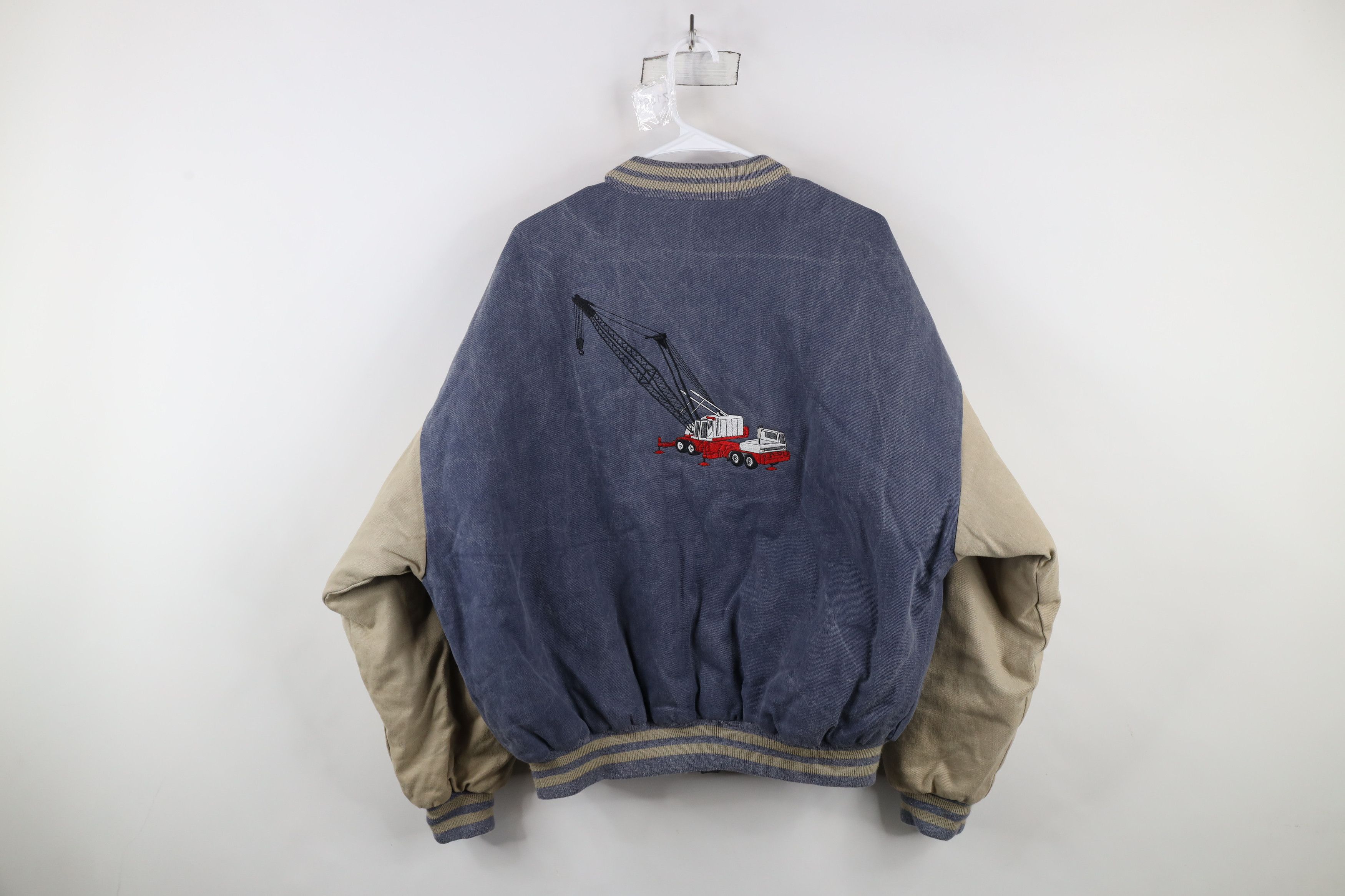 Vintage Vintage 90s Streetwear Construction Varsity Bomber Jacket Size US L / EU 52-54 / 3 - 10 Thumbnail