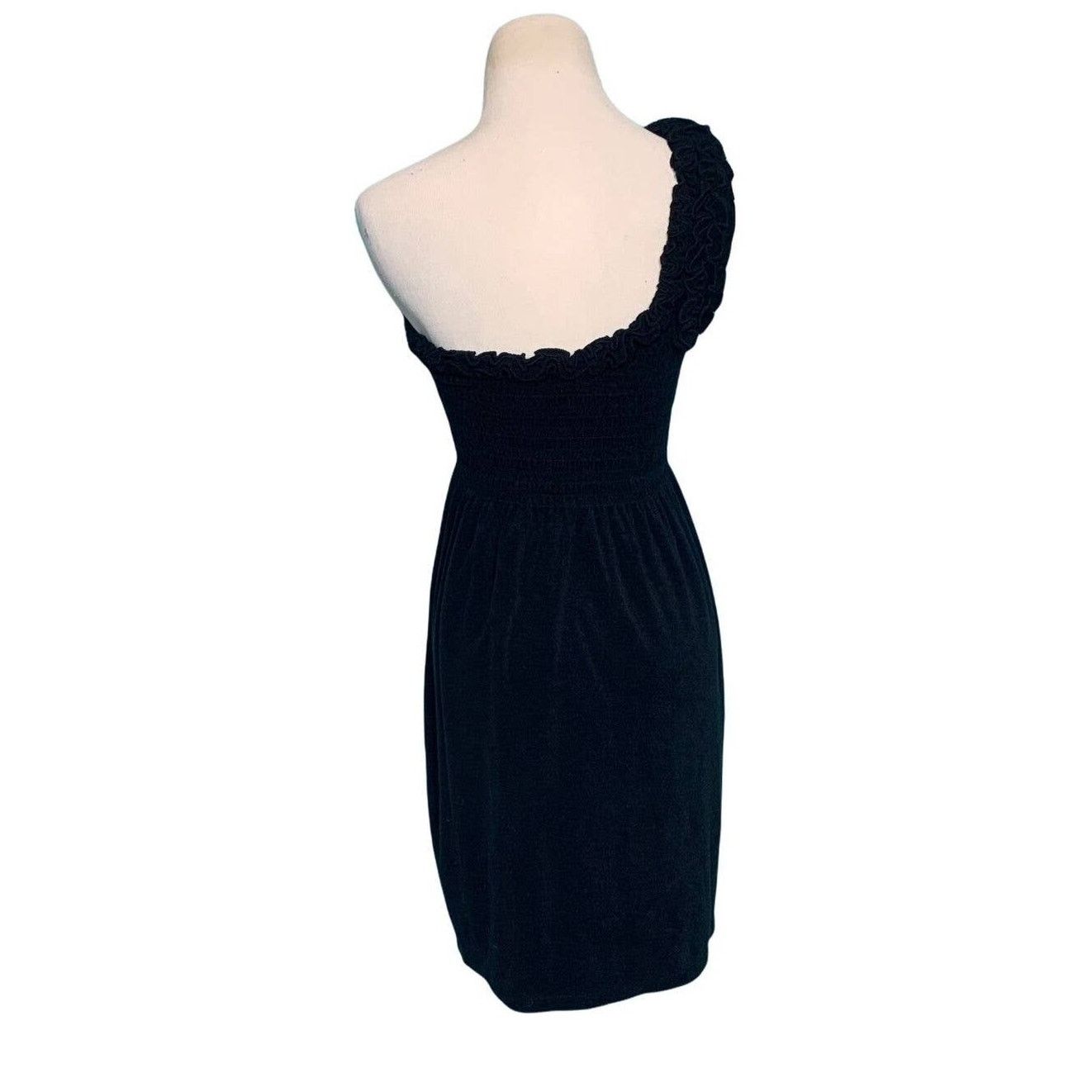 Juicy Couture Juicy Couture black smocked one shoulder dress size small Size S / US 4 / IT 40 - 2 Thumbnail