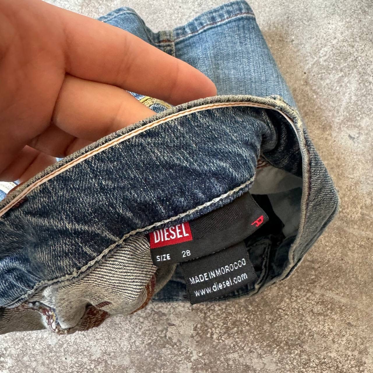 Diesel × Vintage Y2K Diesel Vintage Washed Denim Mini Skirt Size 28" / US 6 / IT 42 - 8 Thumbnail