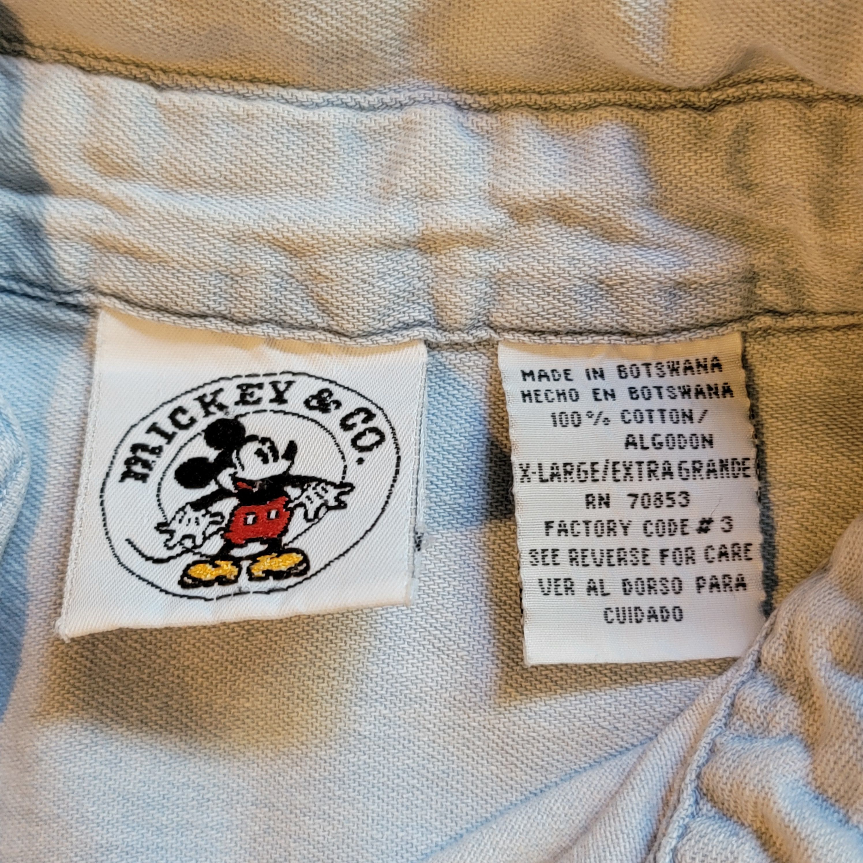 Vintage Vintage Mickey Denim Shirt Size US XL / EU 56 / 4 - 3 Thumbnail