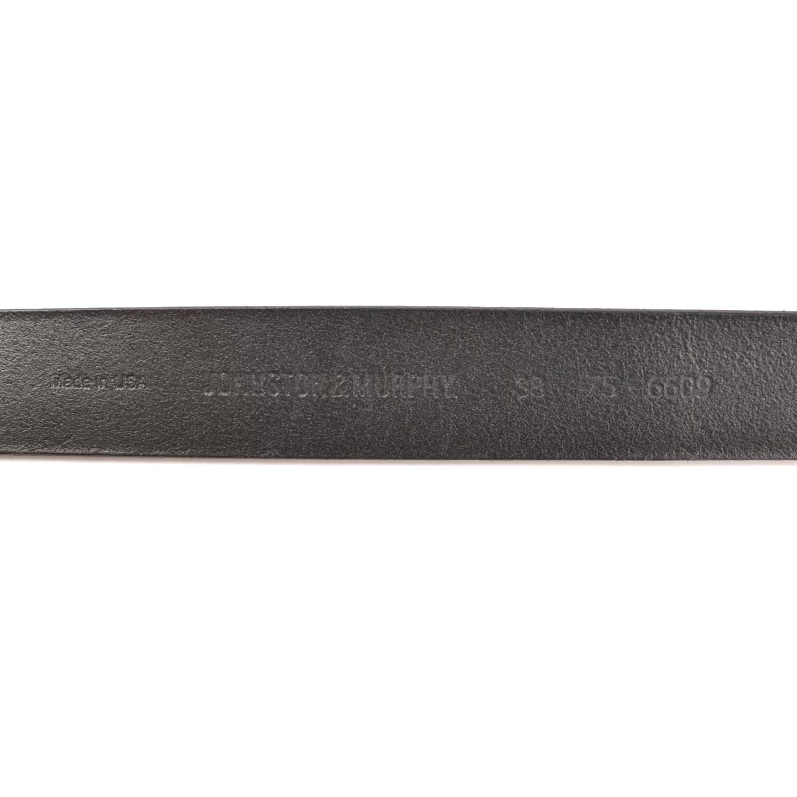 Johnston & Murphy Johnston & Murphy Black Genuine Leather Belt 75-6609 Made in USA Size 38 Belt Mens Black USA Leather 75-6609, Size 38 Size 38 - 6 Thumbnail