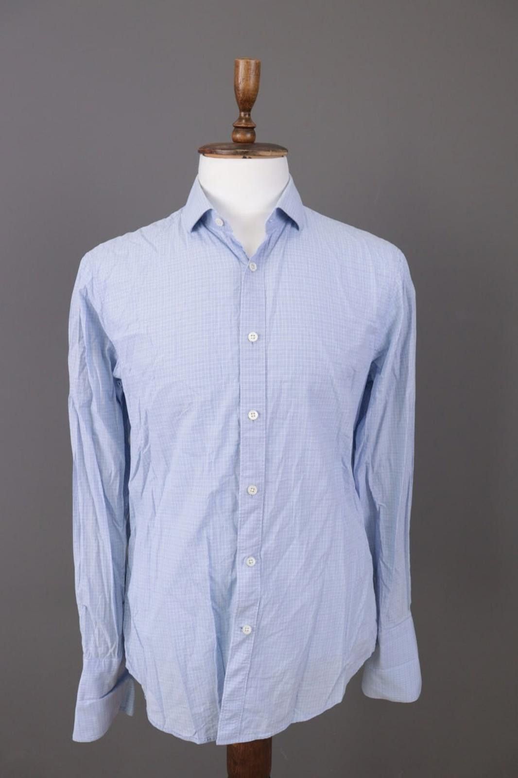 Gieves & Hawkes Gieves & Hawkes Blue Check Dress Shirt Size 41 / 16 Size US M / EU 48-50 / 2 - 1 Thumbnail