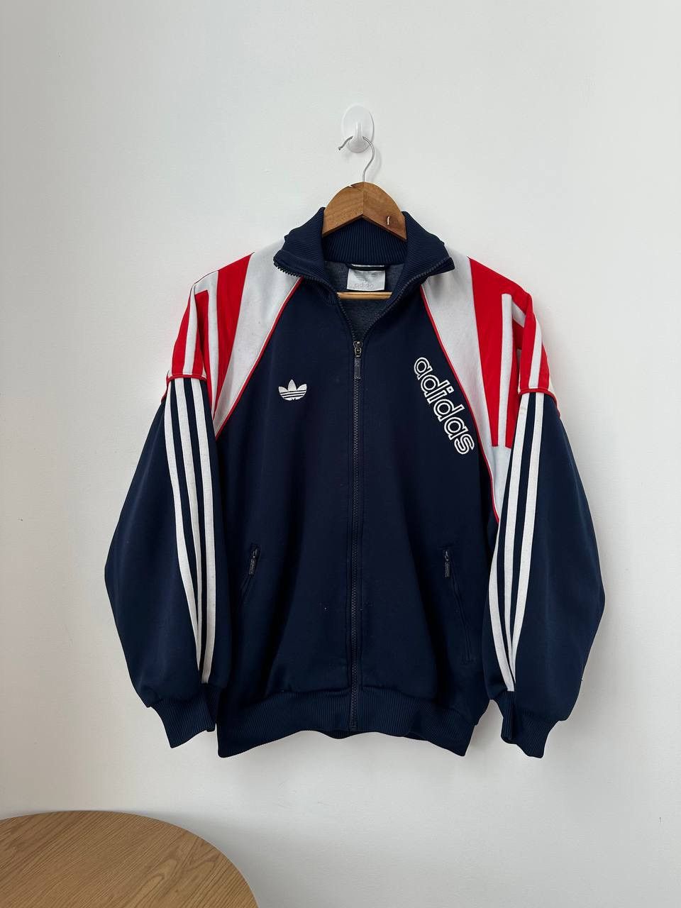 Adidas Vintage Adidas Sportswear Blue Distressed Full Zip Hoodie Size US S / EU 44-46 / 1 - 13 Thumbnail