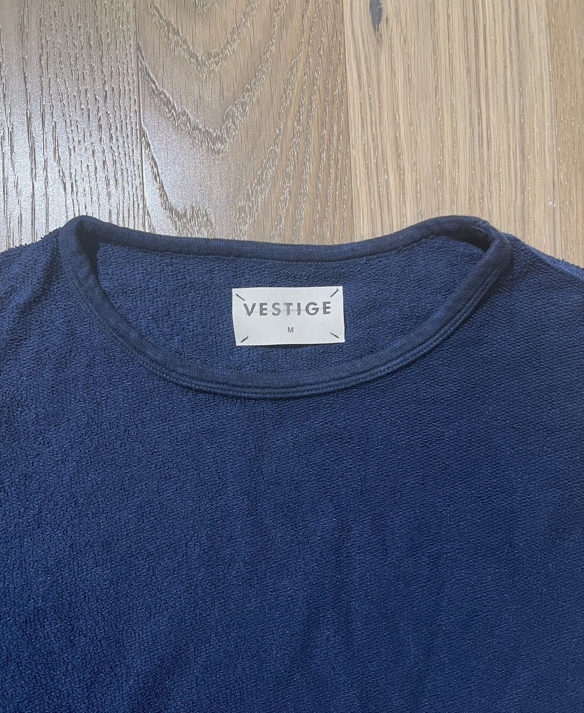 Vintage Vintage 90s Vestige Knit Sweater Navy Medium Size US M / EU 48-50 / 2 - 2 Thumbnail