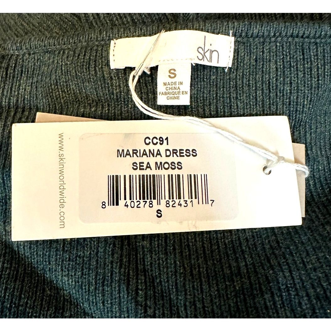 Other Skin Worldwide Mariana Cut Out Dress Moss Green Size S Size S / US 4 / IT 40 - 14 Thumbnail