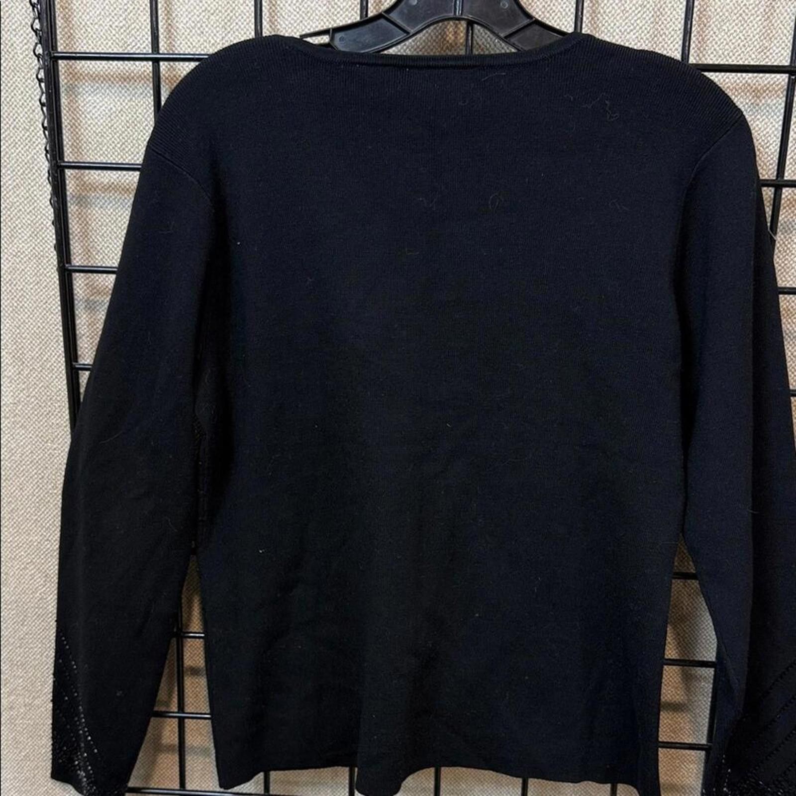 Other Liz Claiborne Black Sweater/Blouse with Sequin Size M / US 6-8 / IT 42-44 - 3 Thumbnail