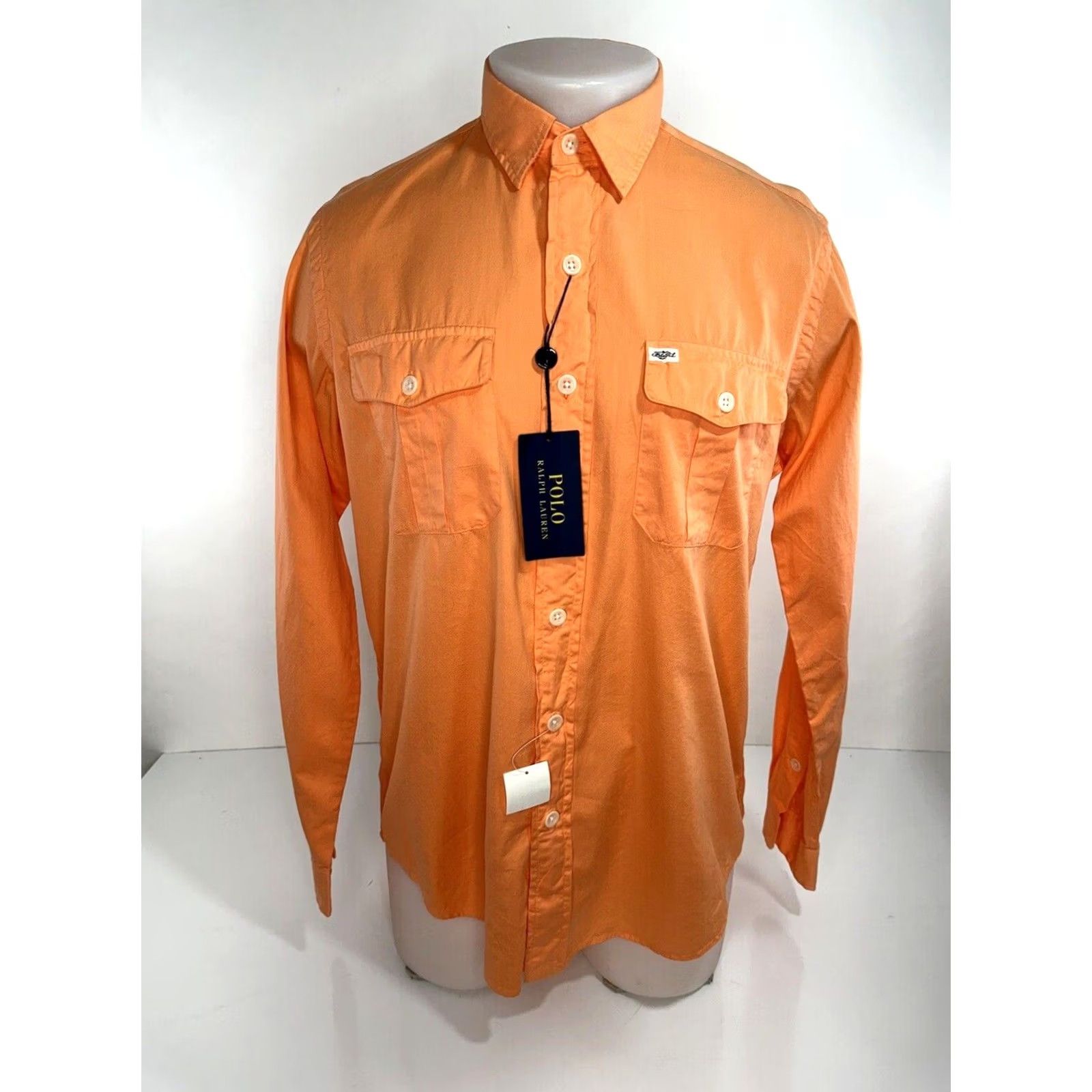 Polo Ralph Lauren Polo Ralph Lauren Shirt Mens M Beach Twill Salmon Pinkish Orange New w Tags Tag N Size US M / EU 48-50 / 2 - 2 Thumbnail