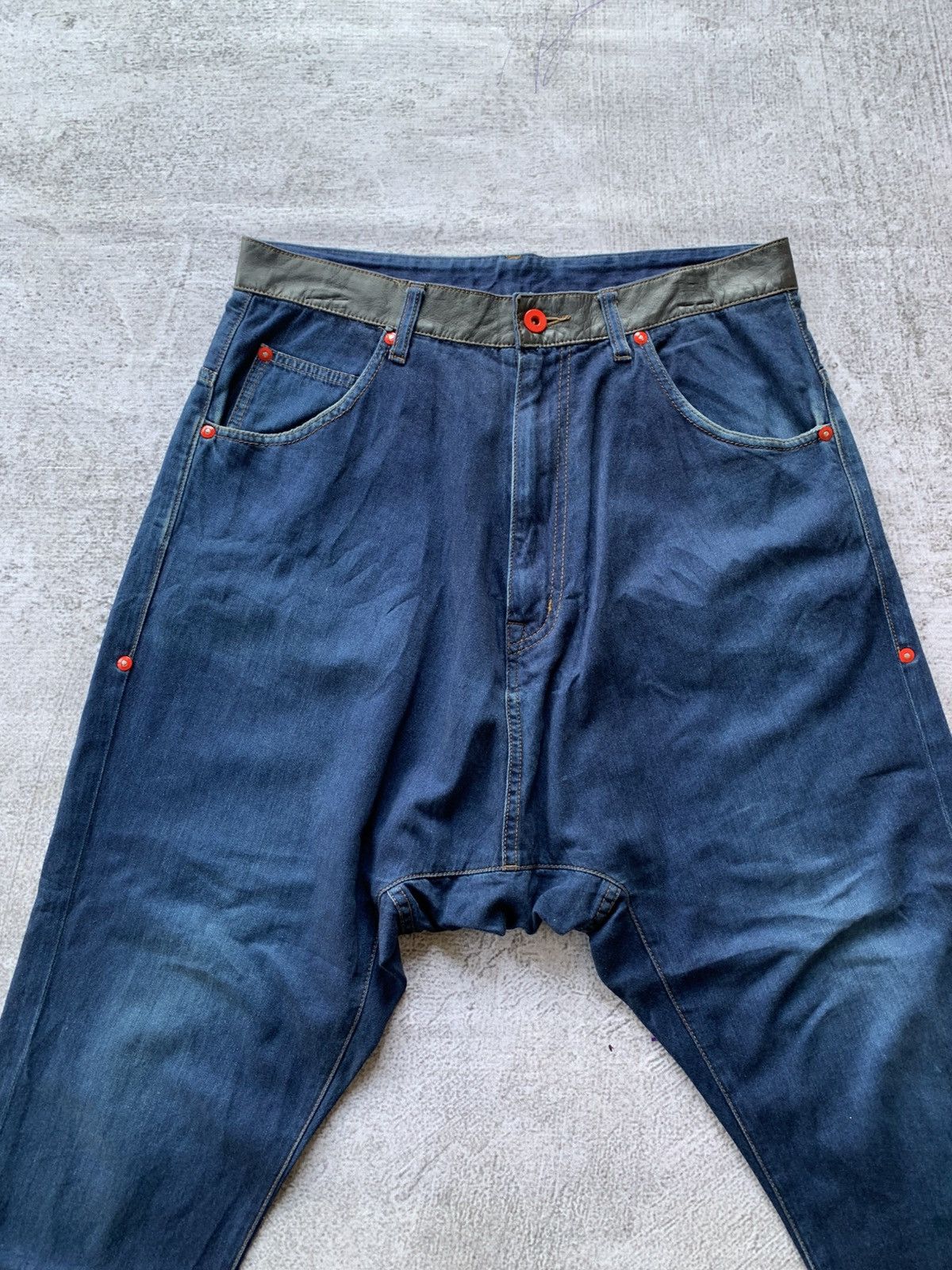 Issey Miyake Frapbois mix lheater dopped crop denim pants Size US 30 / EU 46 - 2 Thumbnail