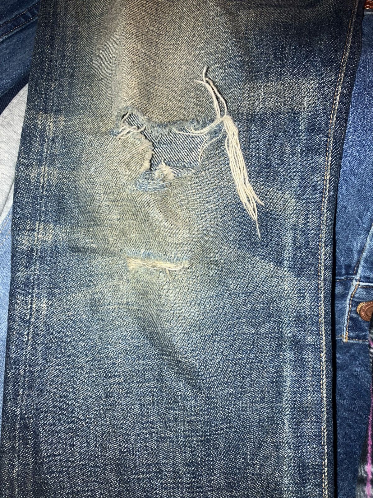 Ron Herman Selvedge Slim Cactus Repair Faded Distressed Denim