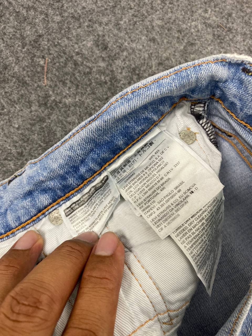 Levi's levis skinny lightwash distressed denim Size US 32 / EU 48 - 15 Thumbnail