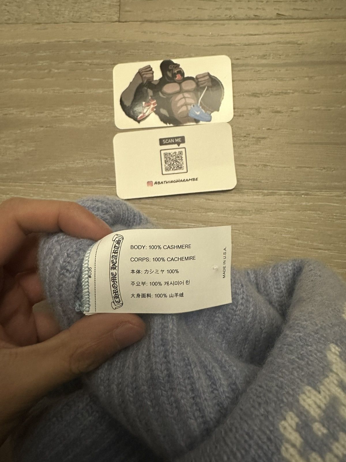 Chrome Hearts Chrome Hearts Cashmere CH Big Daddy Beanie Size ONE SIZE - 4 Thumbnail