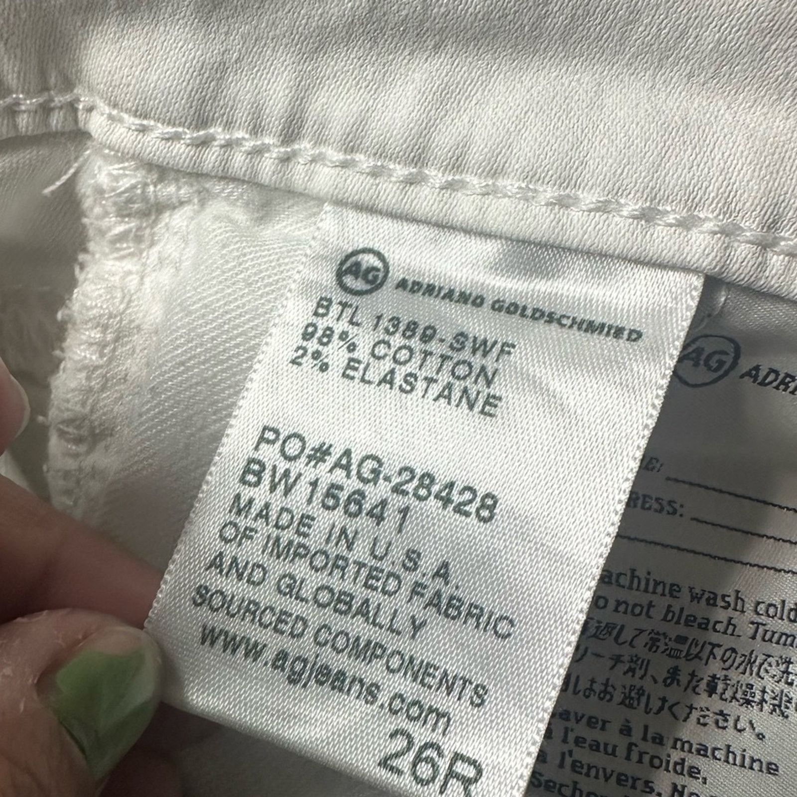 AG Adriano Goldschmied Adriano Goldschmied White Super Skinny Ankle Jeans Size 26" / US 2 / IT 38 - 12 Thumbnail