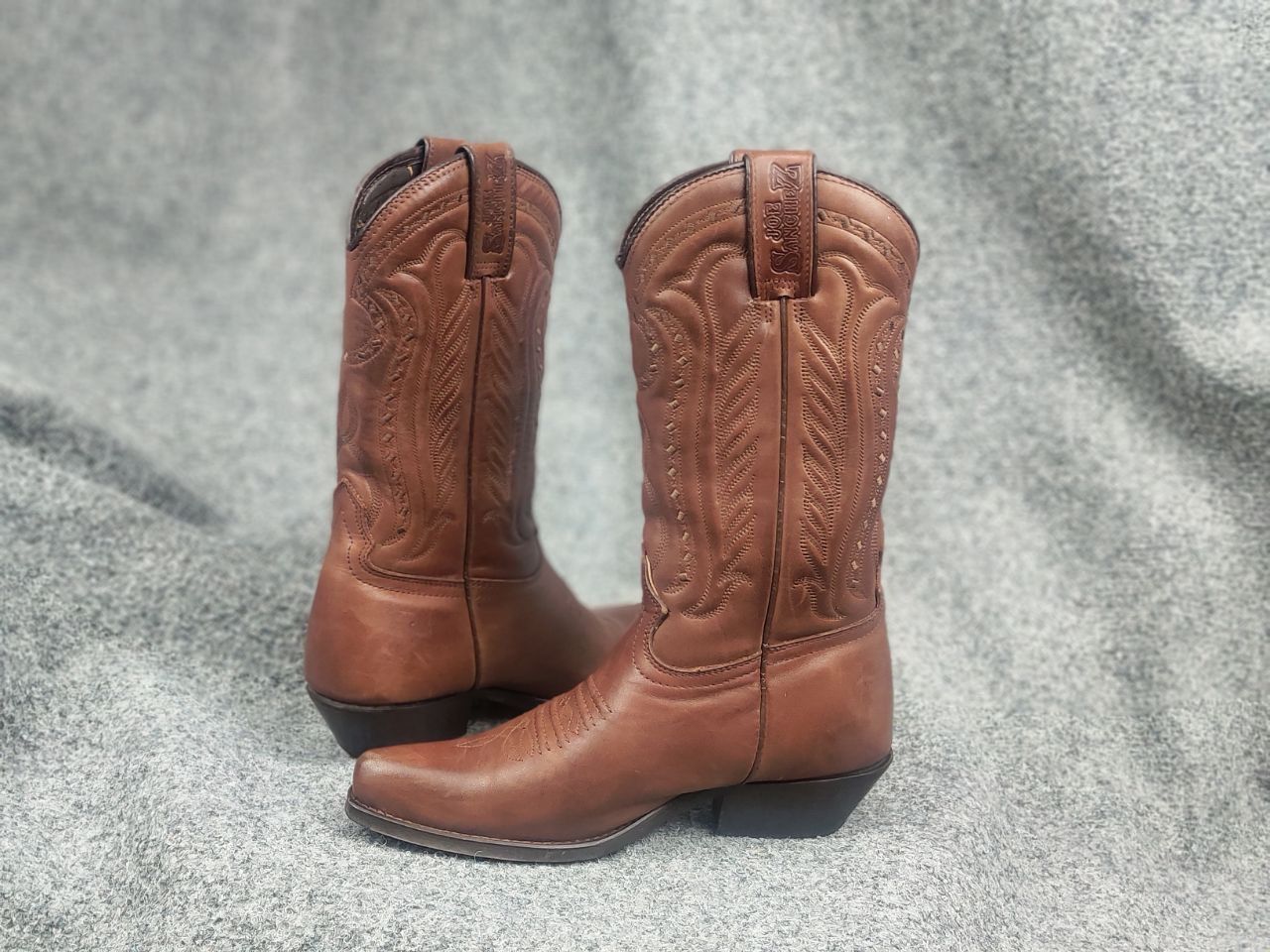 Sancho Boots Vintage 90's Joe Sanchez embroidered Western Cowboy Boots Size US 7 / IT 37 - 12 Thumbnail