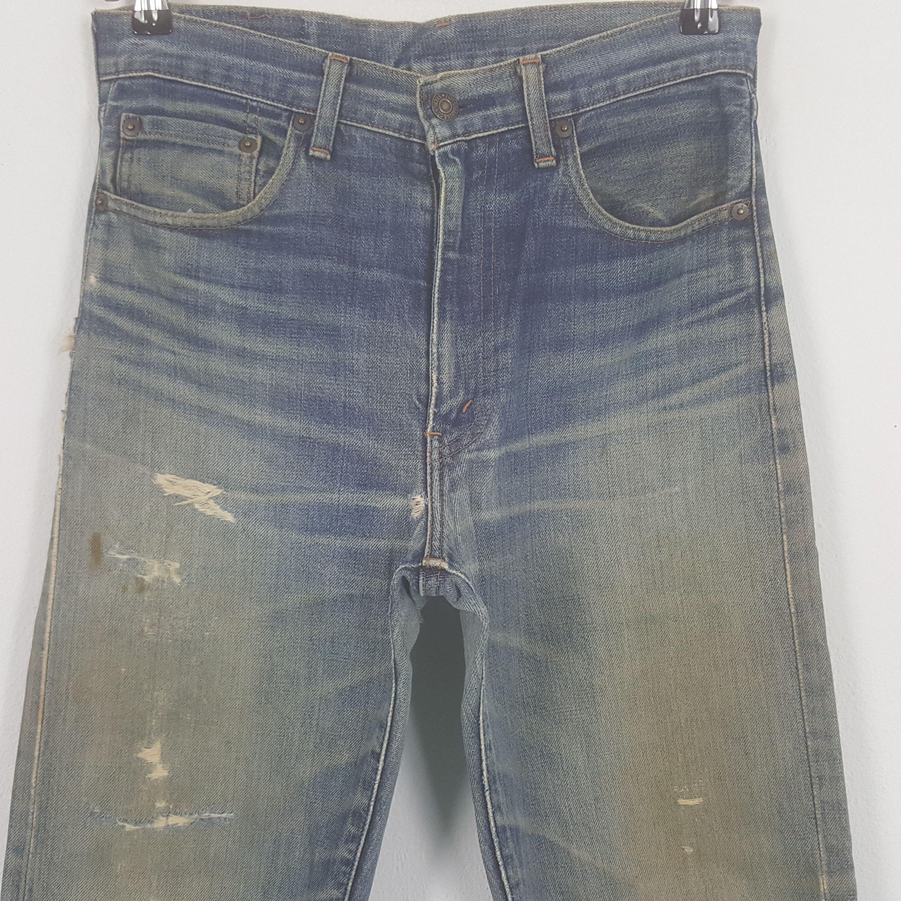 Levi's × Vintage Vintage Levi's Distressed Style Selvedge Denim Jeans Size US 31 - 2 Thumbnail